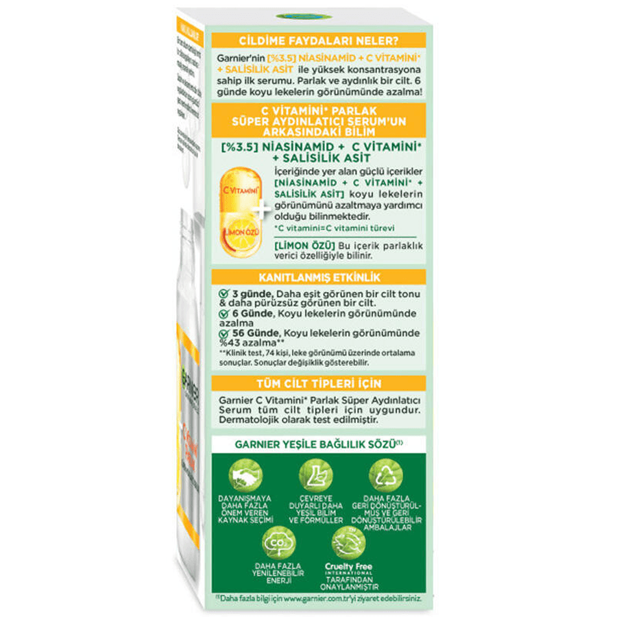 Garnier C Vitamini Parlak Süper Aydınlatıcı Serum 30ml-Koyu Leke