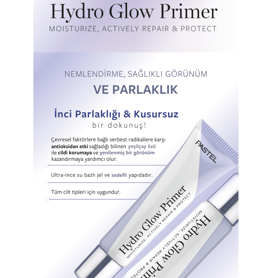 Pastel Hydro Glow Primer 30ml-Nemlendirici ve Aydınlatıcı Makyaj Bazı