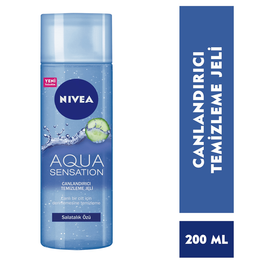 Nivea Aqua Sensation Canlandırıcı Yüz Temizleme Jeli 200ml-Salatalık Özlü