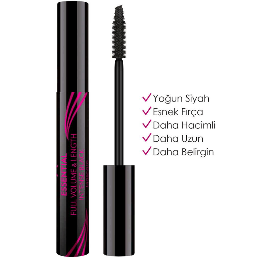 Golden Rose Essential Full Volume & Lenght Mascara Intense Black-Hacim Veren Maskara