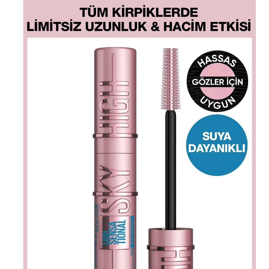 Maybelline Lash Sensational Sky High Suya Dayanıklı Maskara 6ml-Siyah