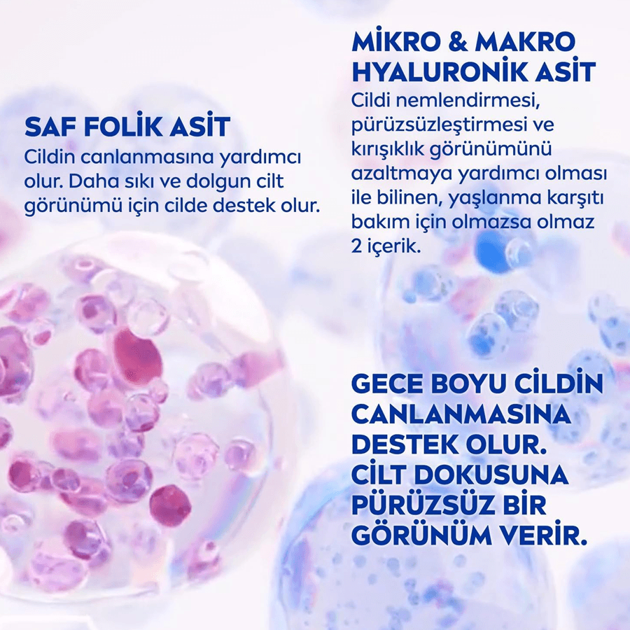 Nivea Cellular Expert Filler Yoğun Yaşlanma Karşıtı Gece Yüz Bakım Kremi 50ml