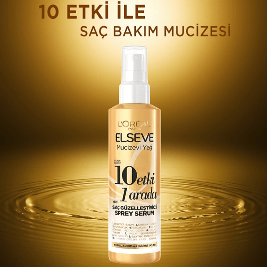 Loreal Paris Elseve Mucizevi Yağ 10 Etki 1 Arada Saç Güzelleştirici Sprey Serum 150ml