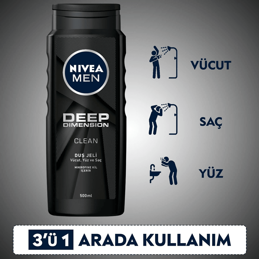 Nivea Dimension Duş Jeli 500ml-Vücut,Saç ve Yüz