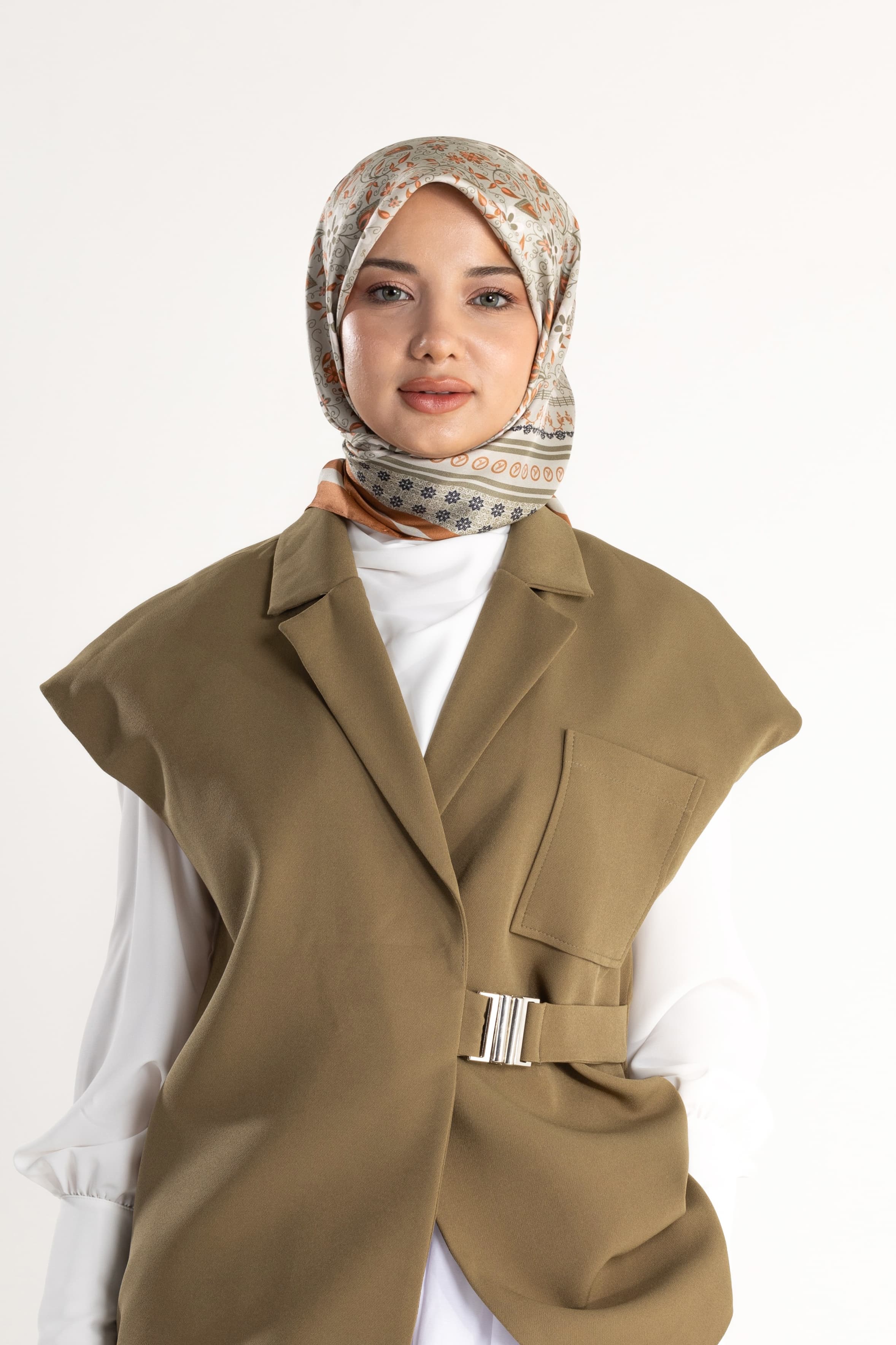 Savura Desen Twill İpek Eşarp