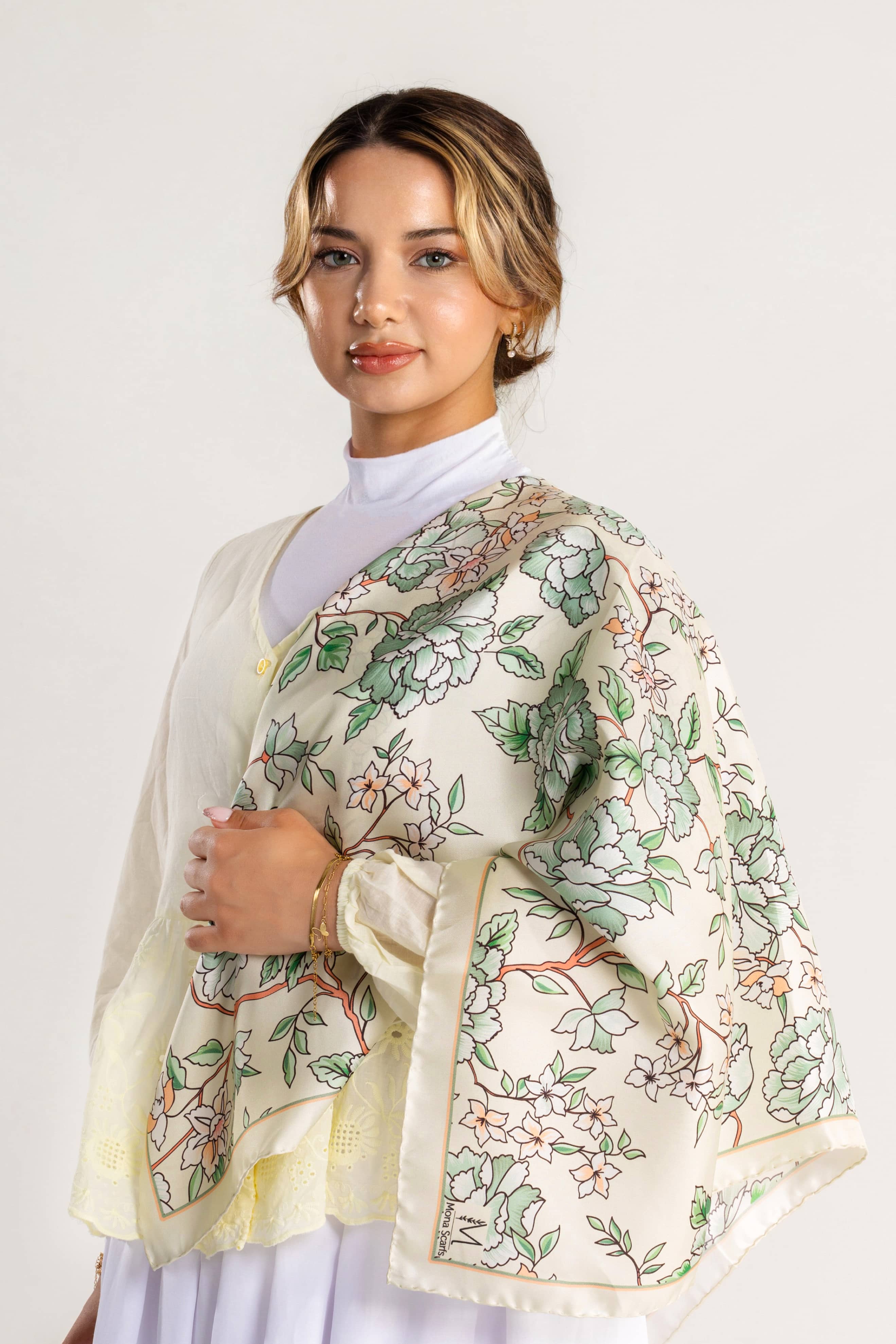 Liora Desen Twill İpek Eşarp