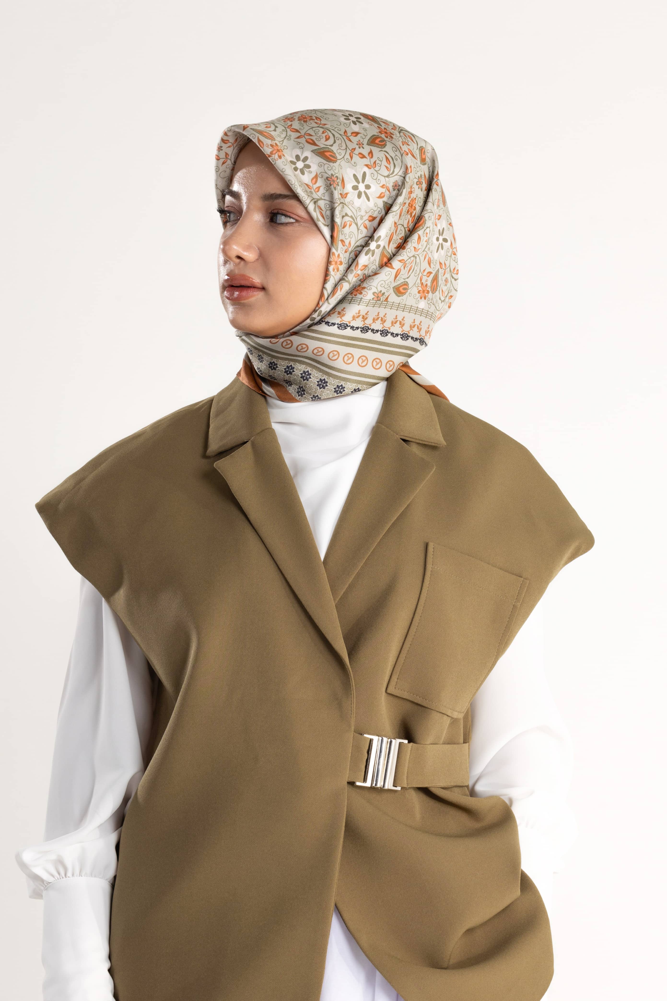Savura Desen Twill İpek Eşarp