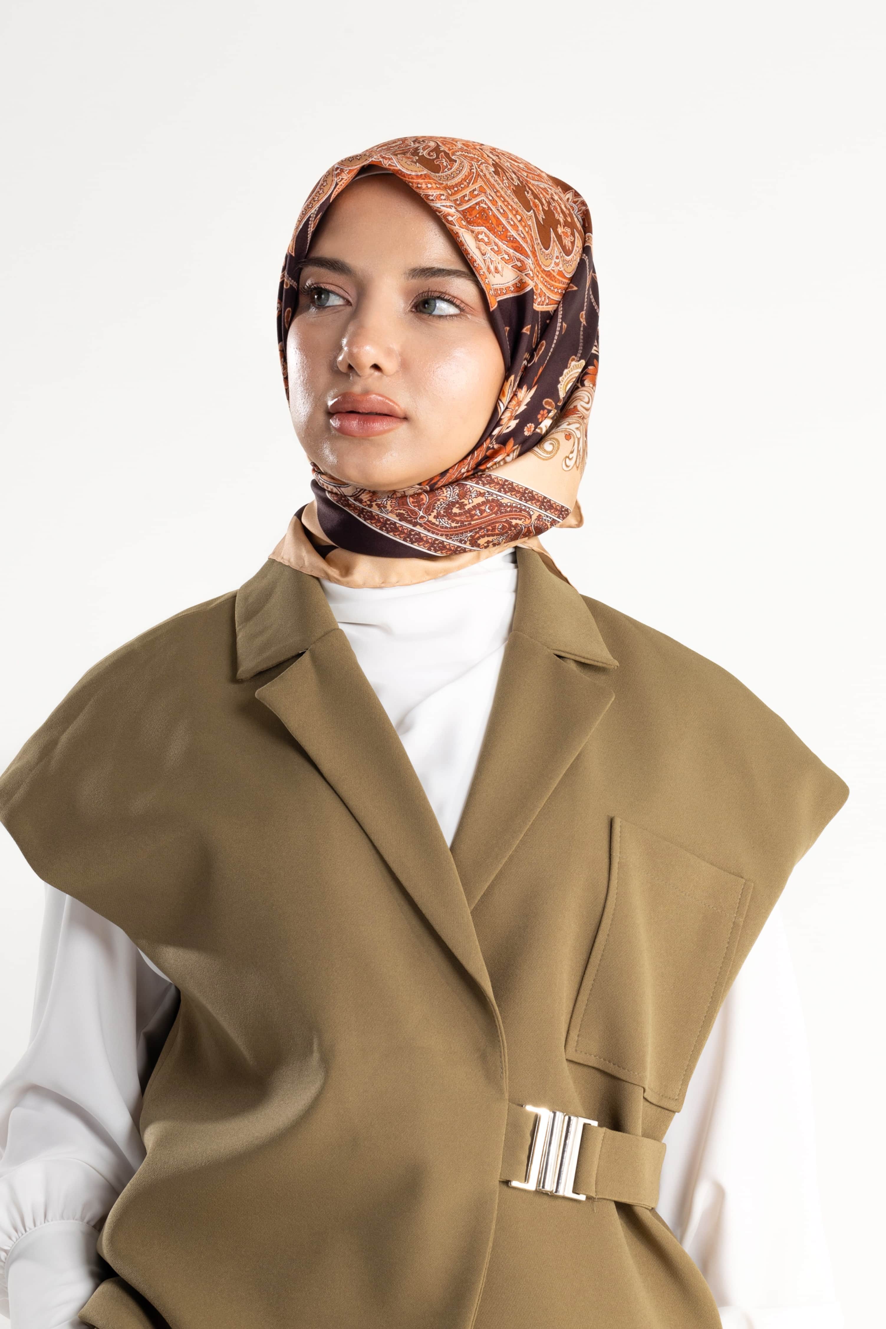 Terravelle Desen Twill İpek Eşarp