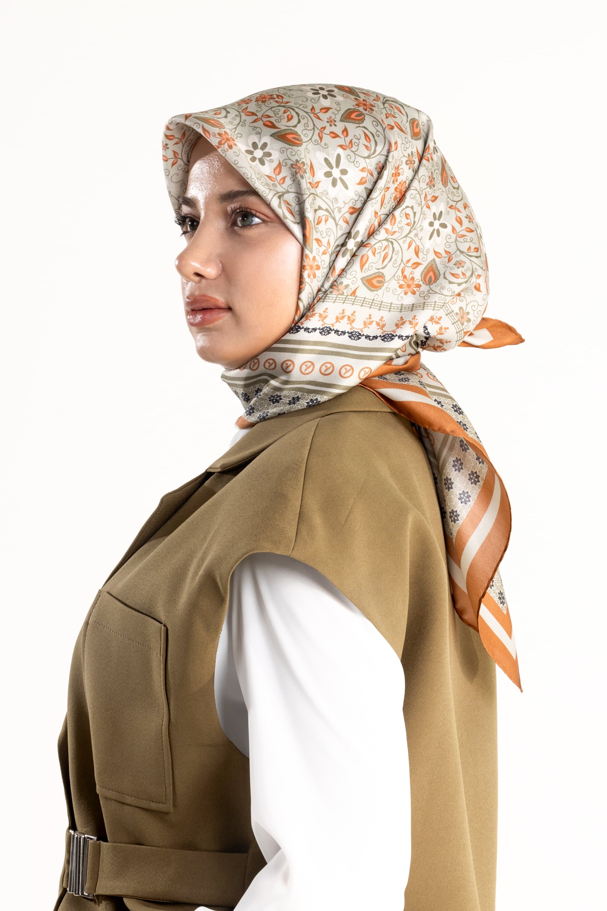 Savura Desen Twill İpek Eşarp
