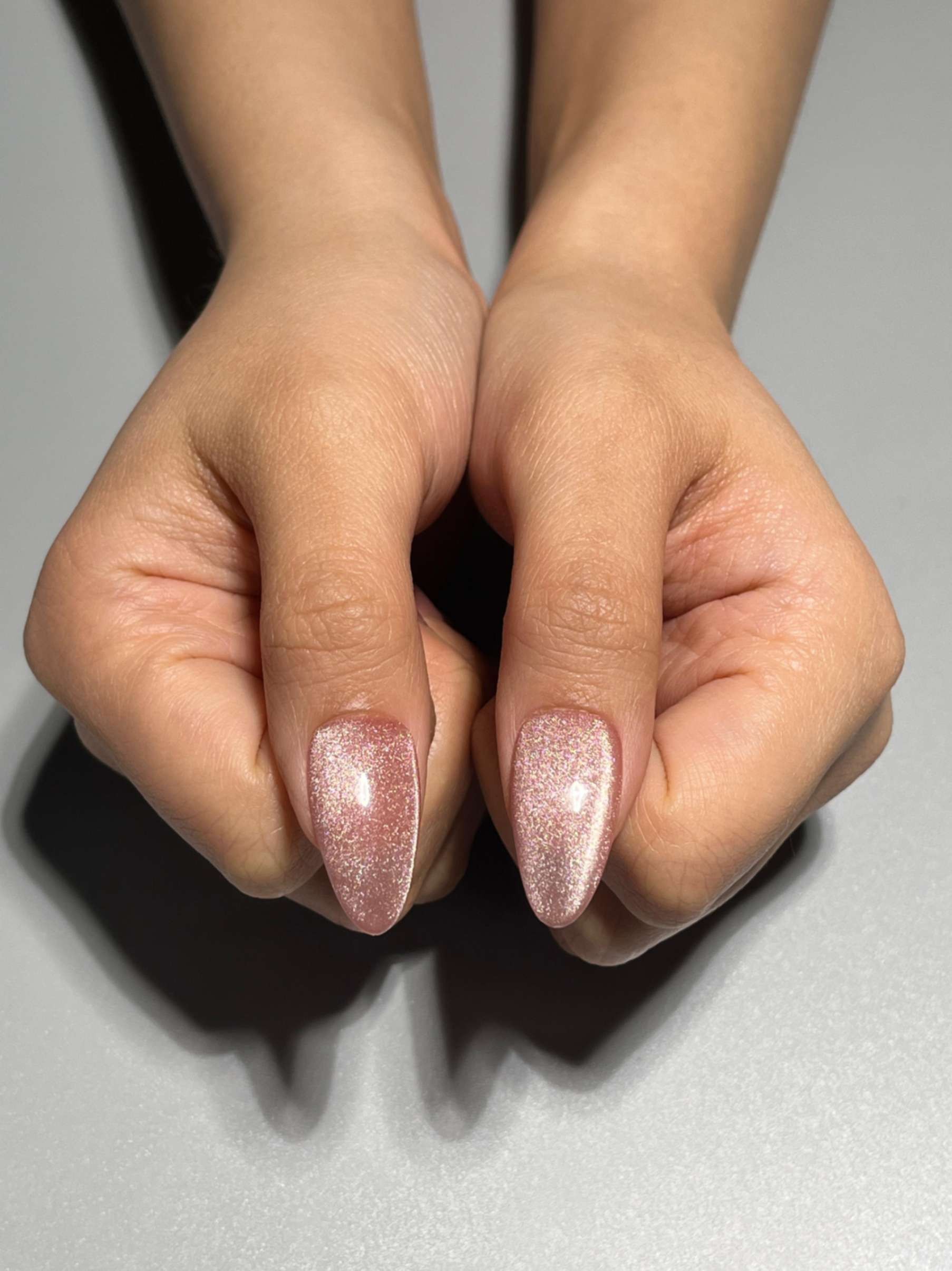 Z008 Pembe Kedi Gözü Puantiyeli Takma Tırnak