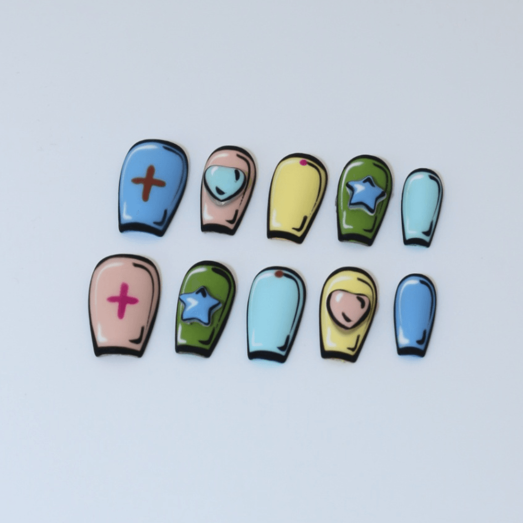 Pop Art Takma Tırnak Seti & Aksesuarı