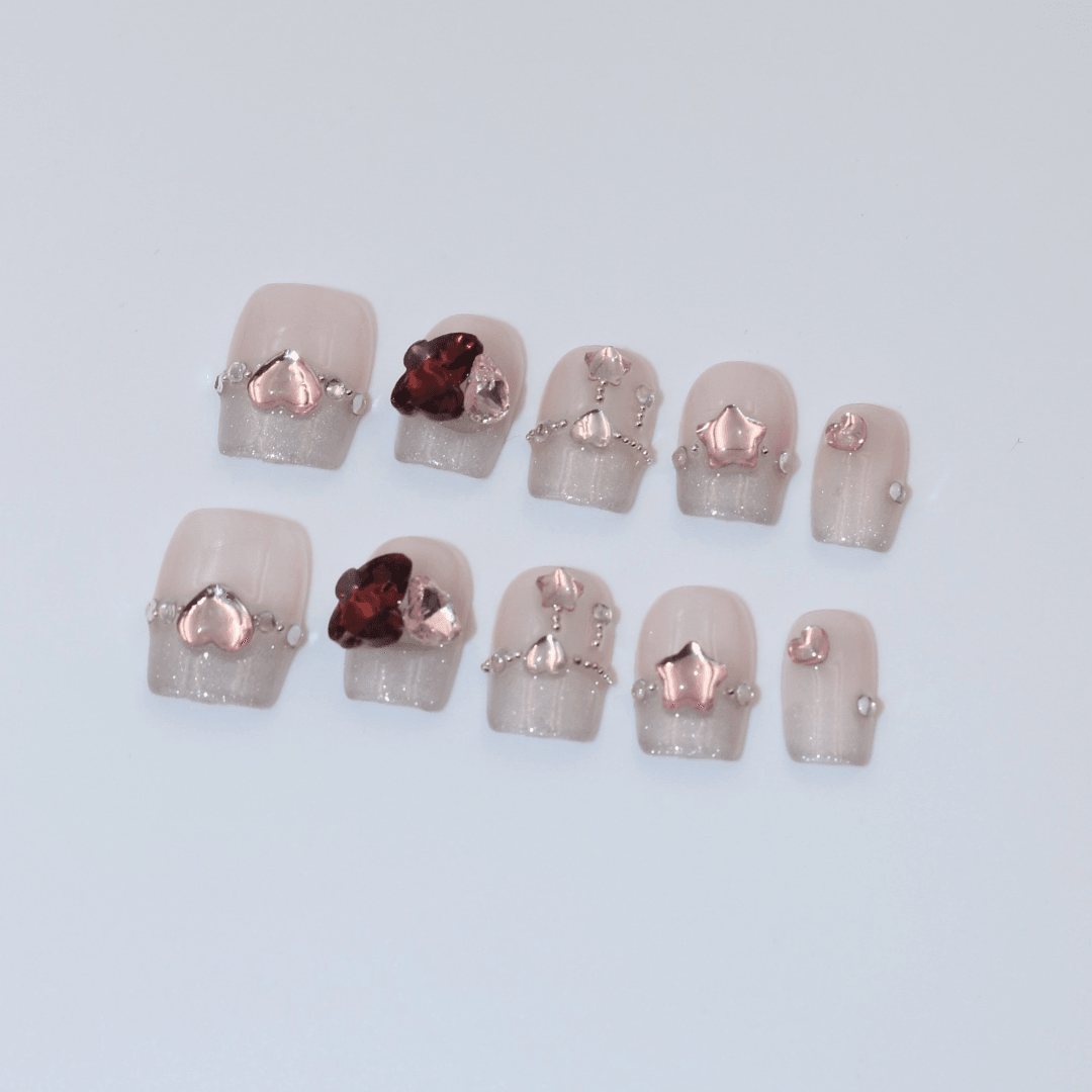 Glimmer Charms Takma Tırnak Seti & Aksesuarı