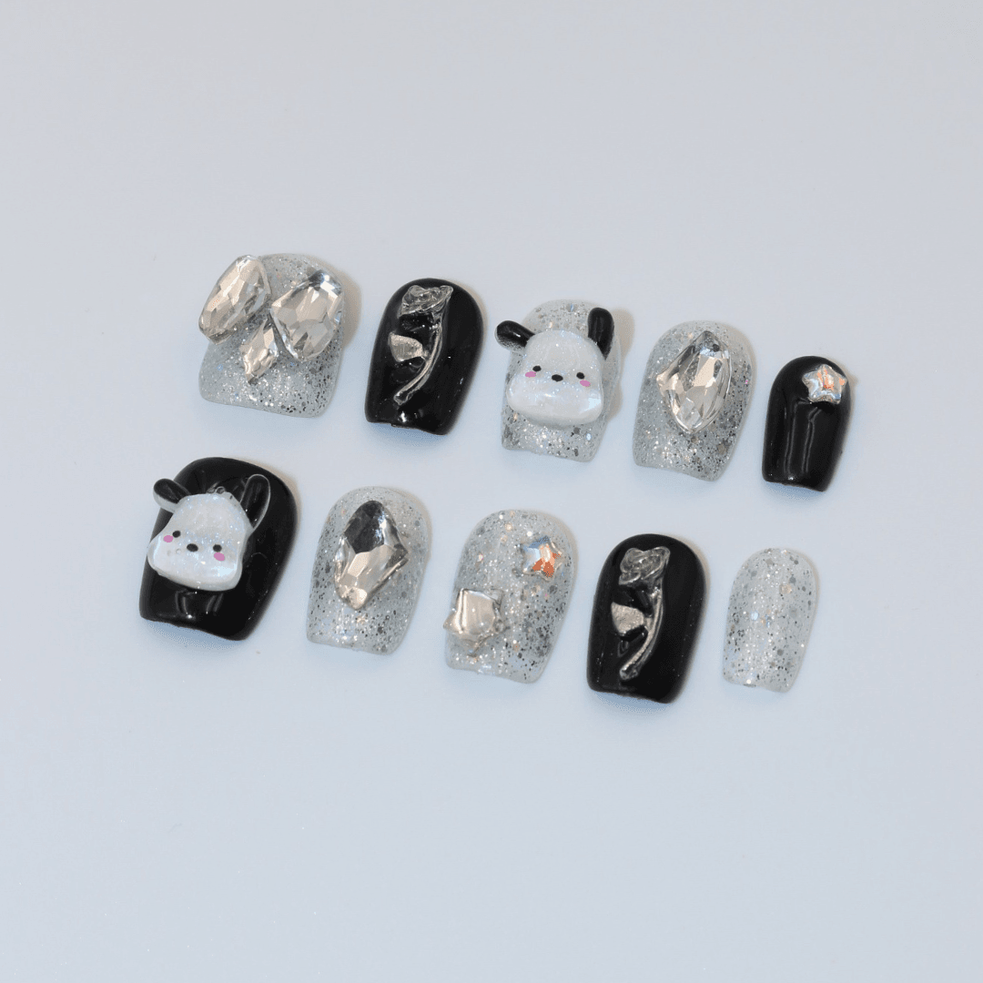 Sparkle Charm Takma Tırnak Seti & Aksesuarı