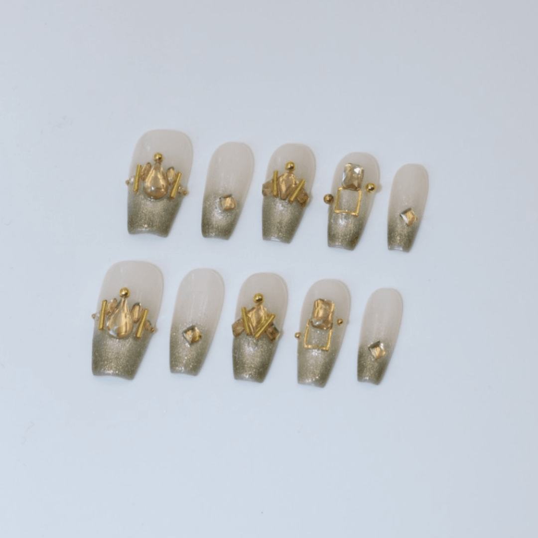 Golden Glint Takma Tırnak Seti & Aksesuarı