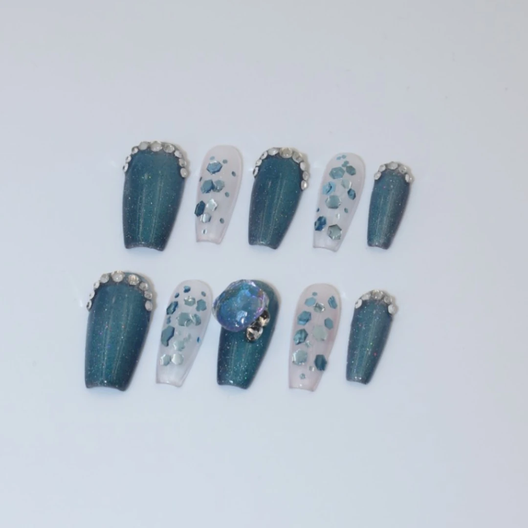 Ocean Sparkle Takma Tırnak Seti & Aksesuarı