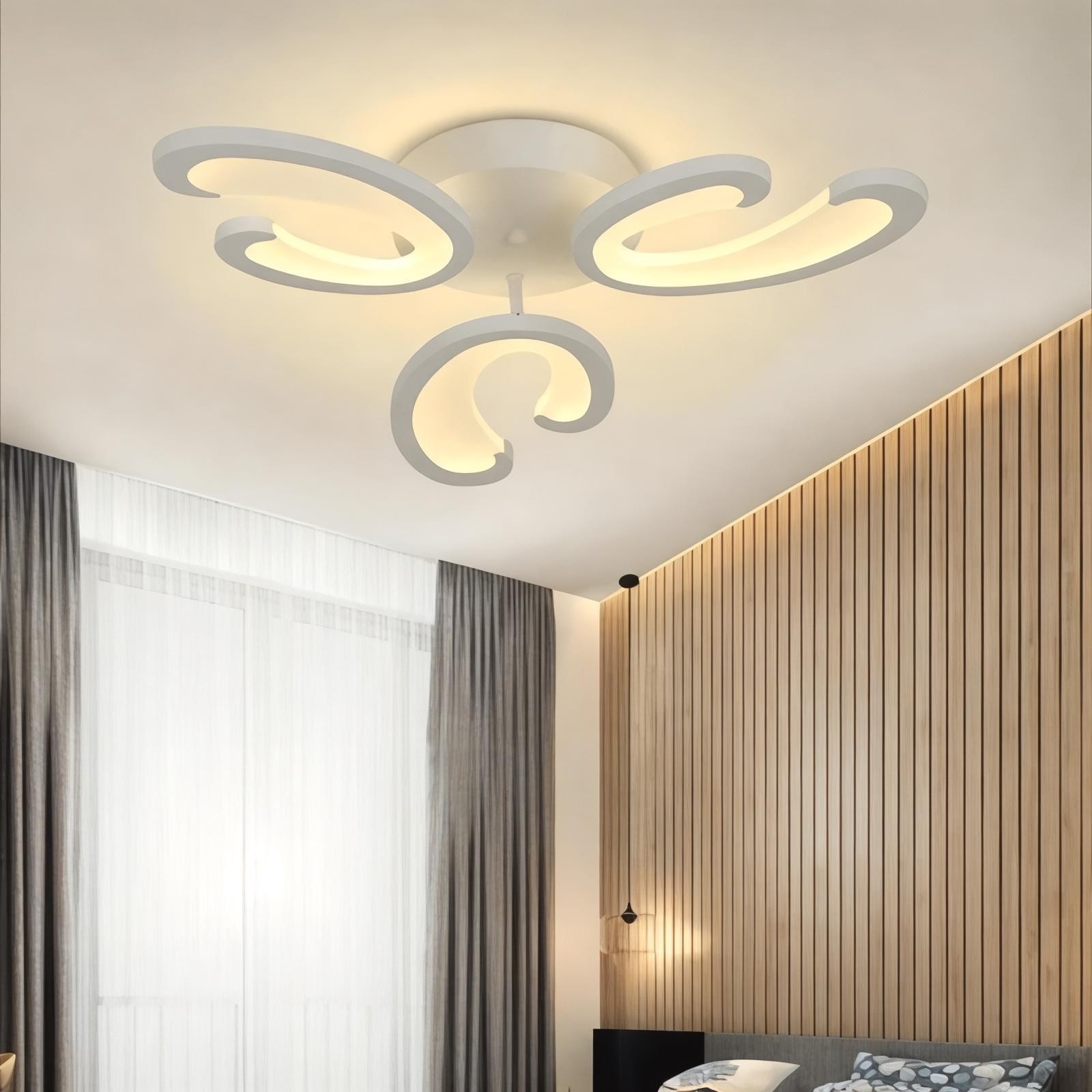 Lampiqa Susanna Beyaz Plafonyer Lüks Modern 3'LÜ Günışığı Ledli Avize