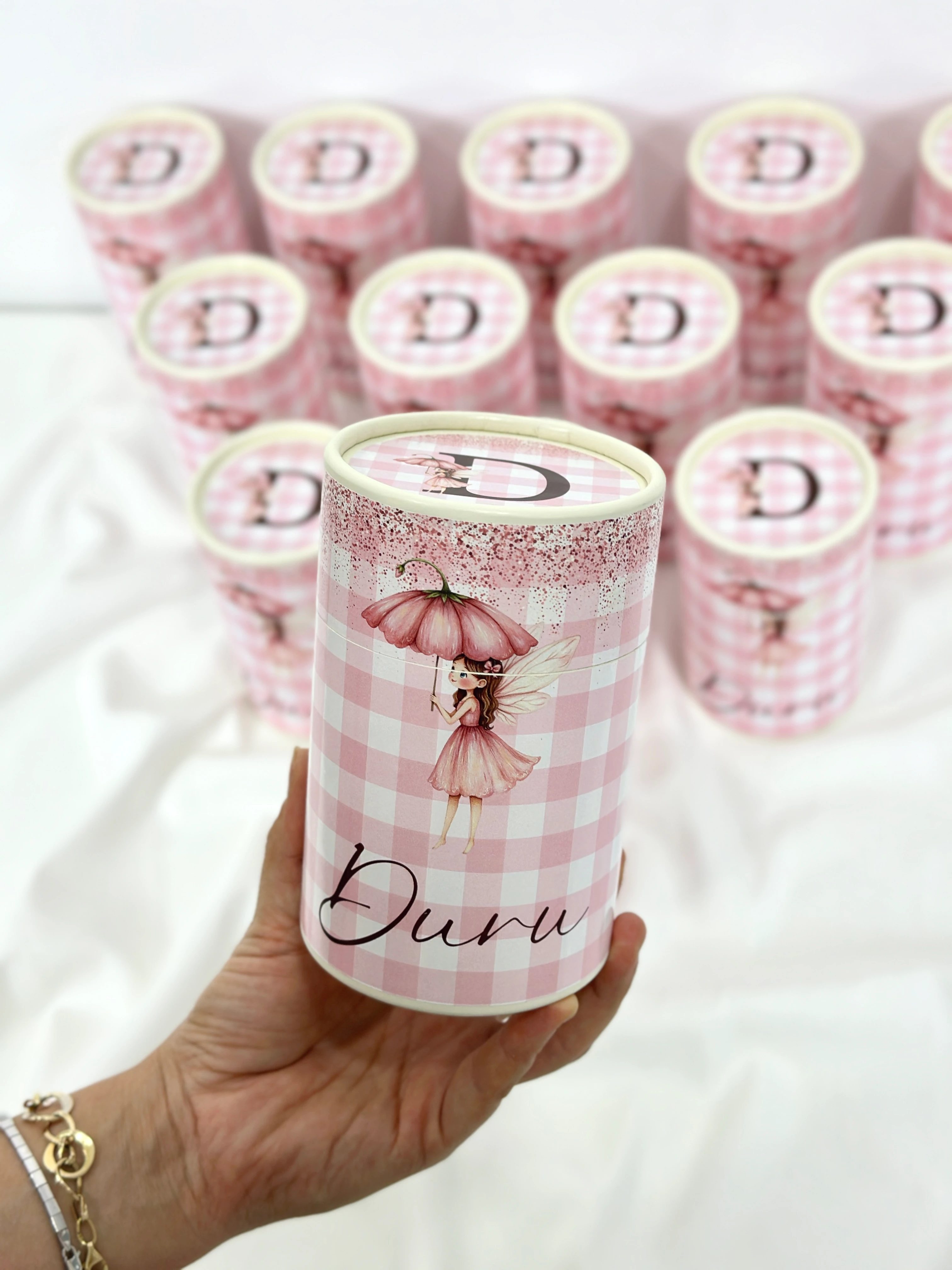 Silindir Kutu Hediyelik Peri Kızı Temalı 