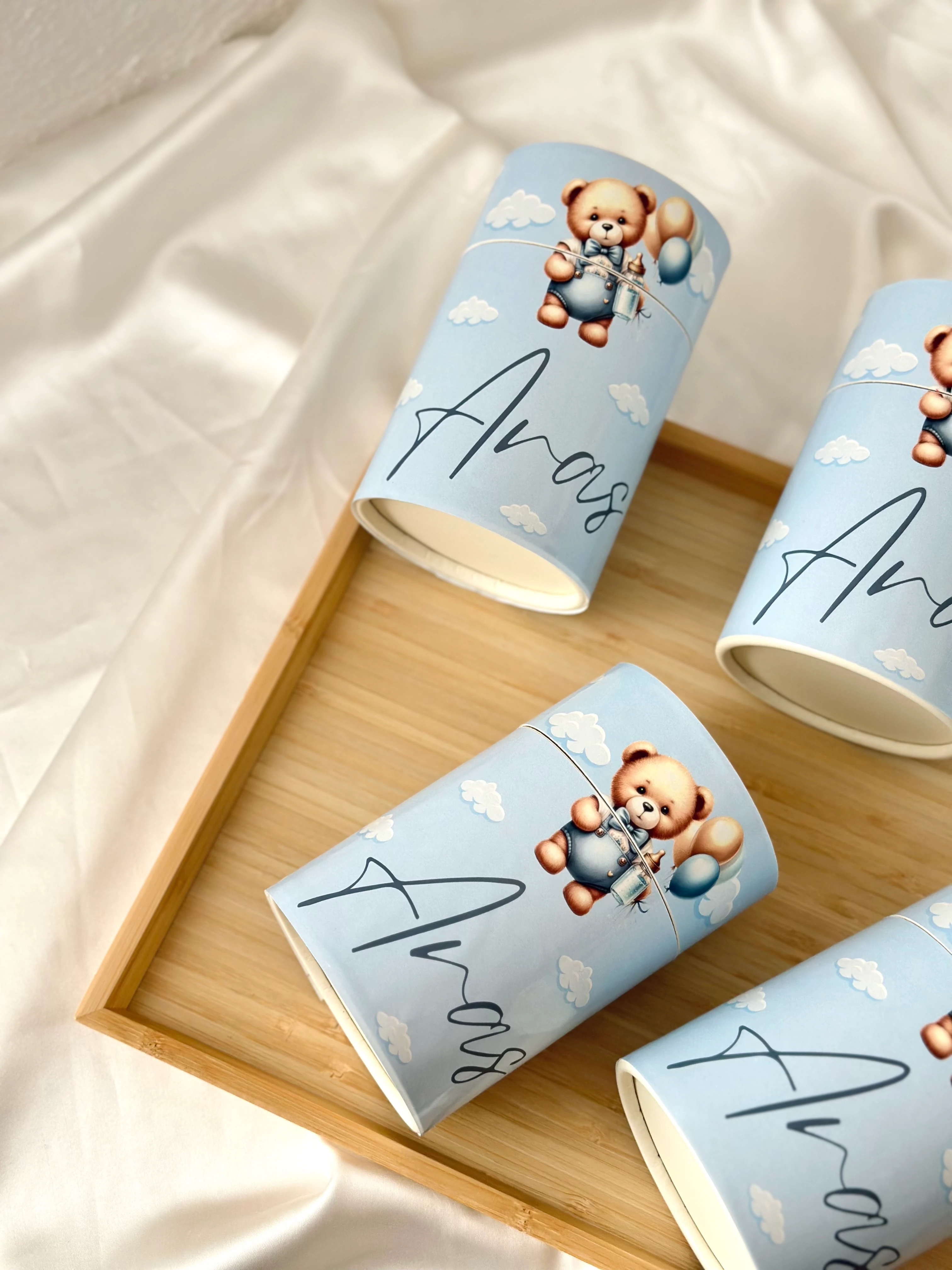 Silindir Kutu Hediyelik Ayıcık Temalı 