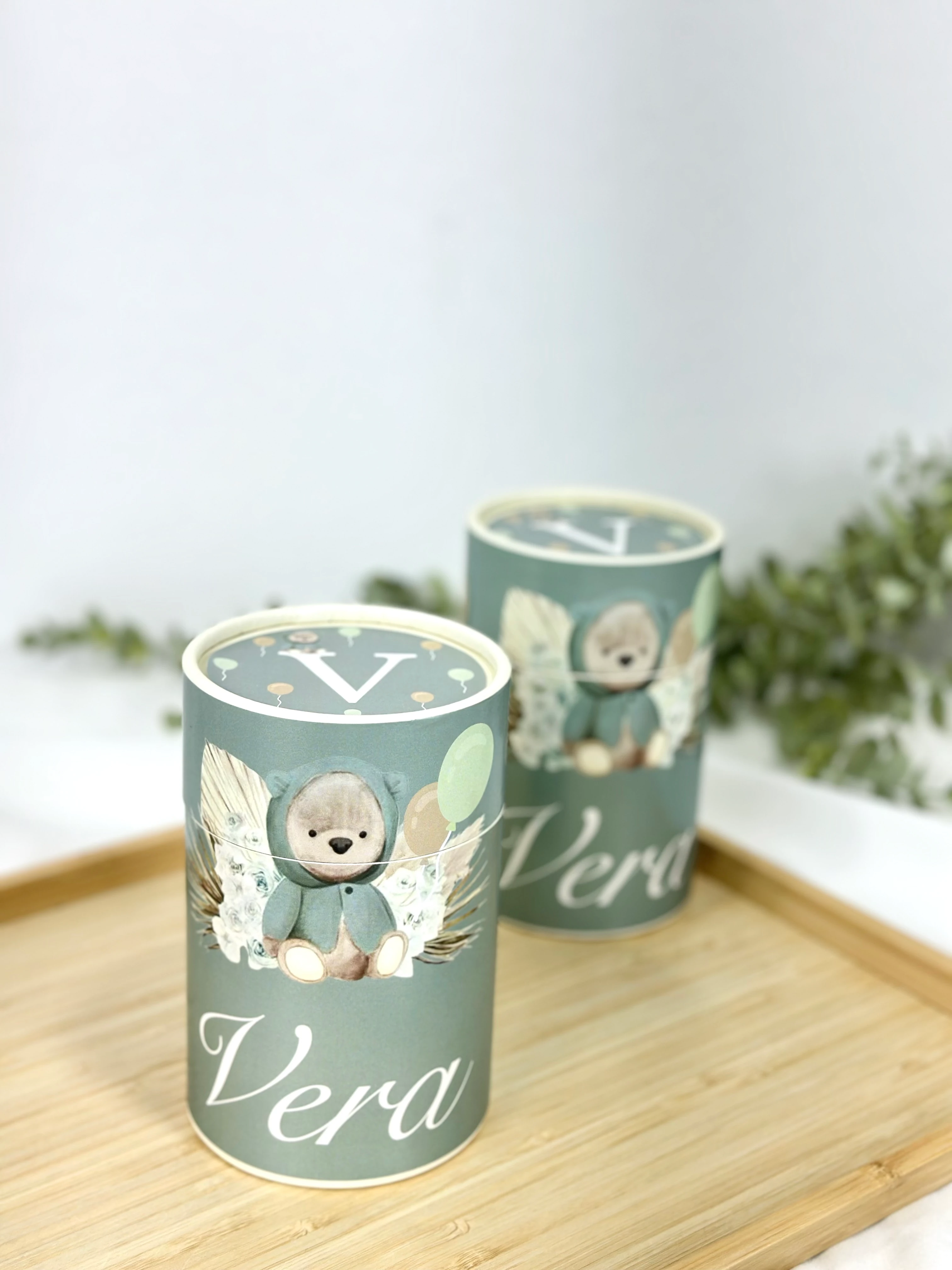 Silindir Kutu Hediyelik Ayıcık Temalı 