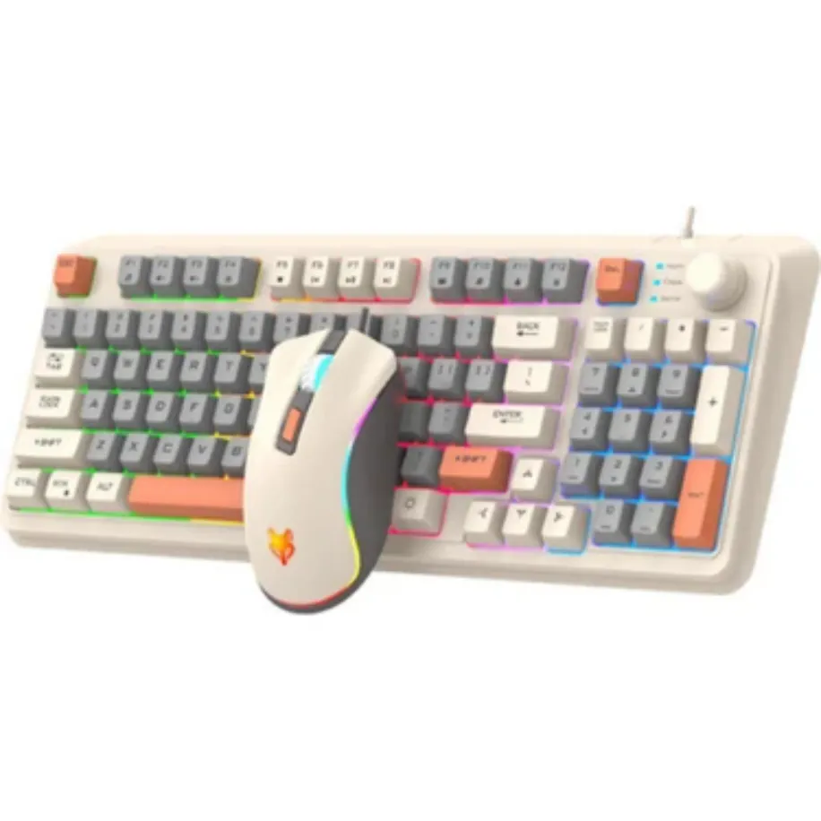 K820 Rgb Arkadan Aydınlatmalı Dokunmatik Ses Kontrol Fonksiyonlu Oyuncu Gaming Klavye Mouse Set