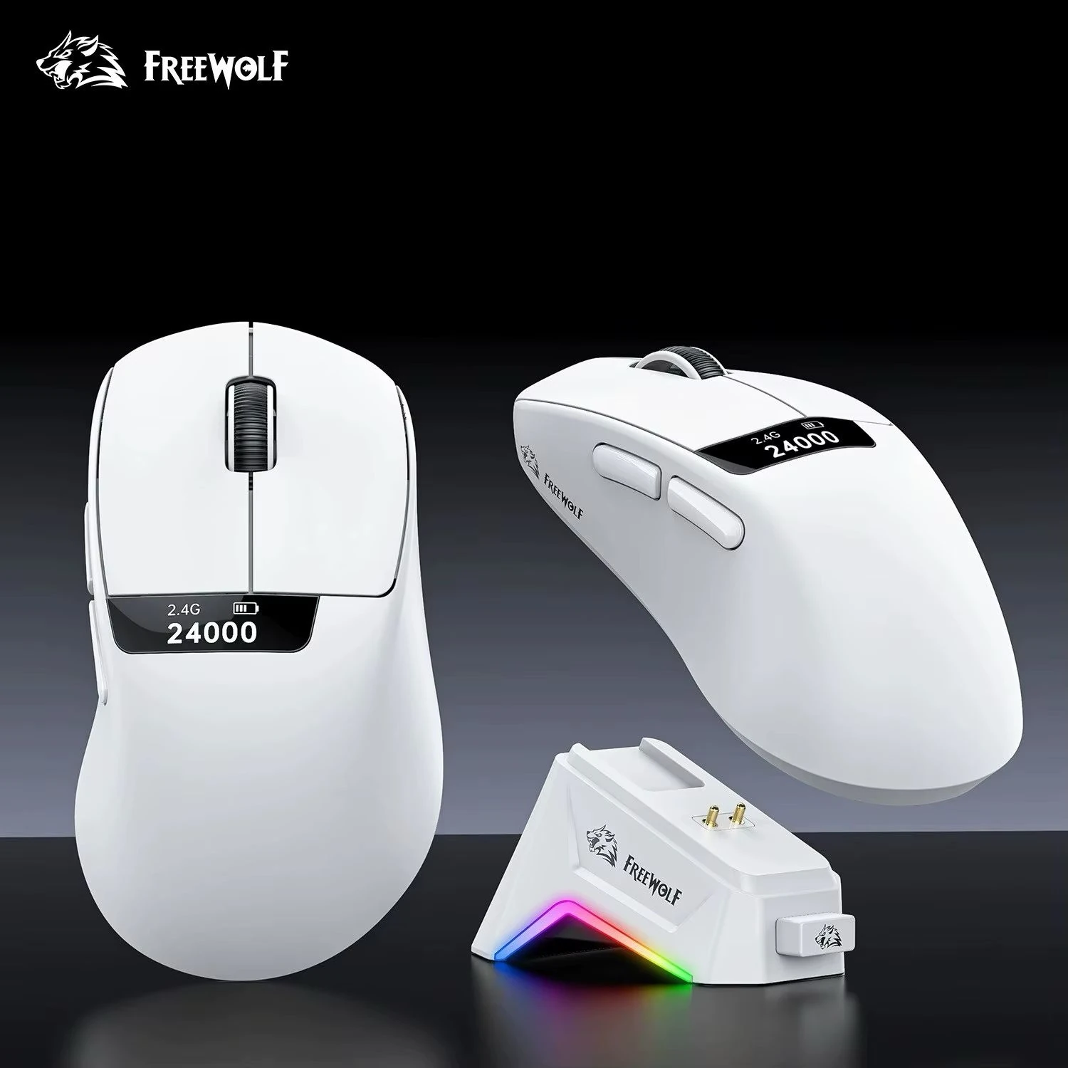 Freewolf A7 Kablosuz Dijtal Ekranlı Oyuncu Mouse