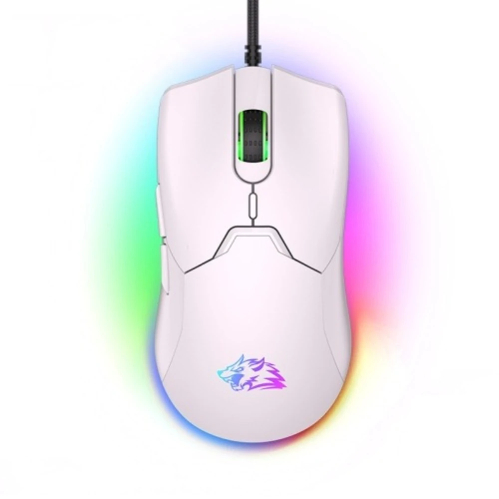 Ziyoulang M6 Rgb Işıklı 12000 Dpı Kablolu Beyaz Oyuncu Mouse