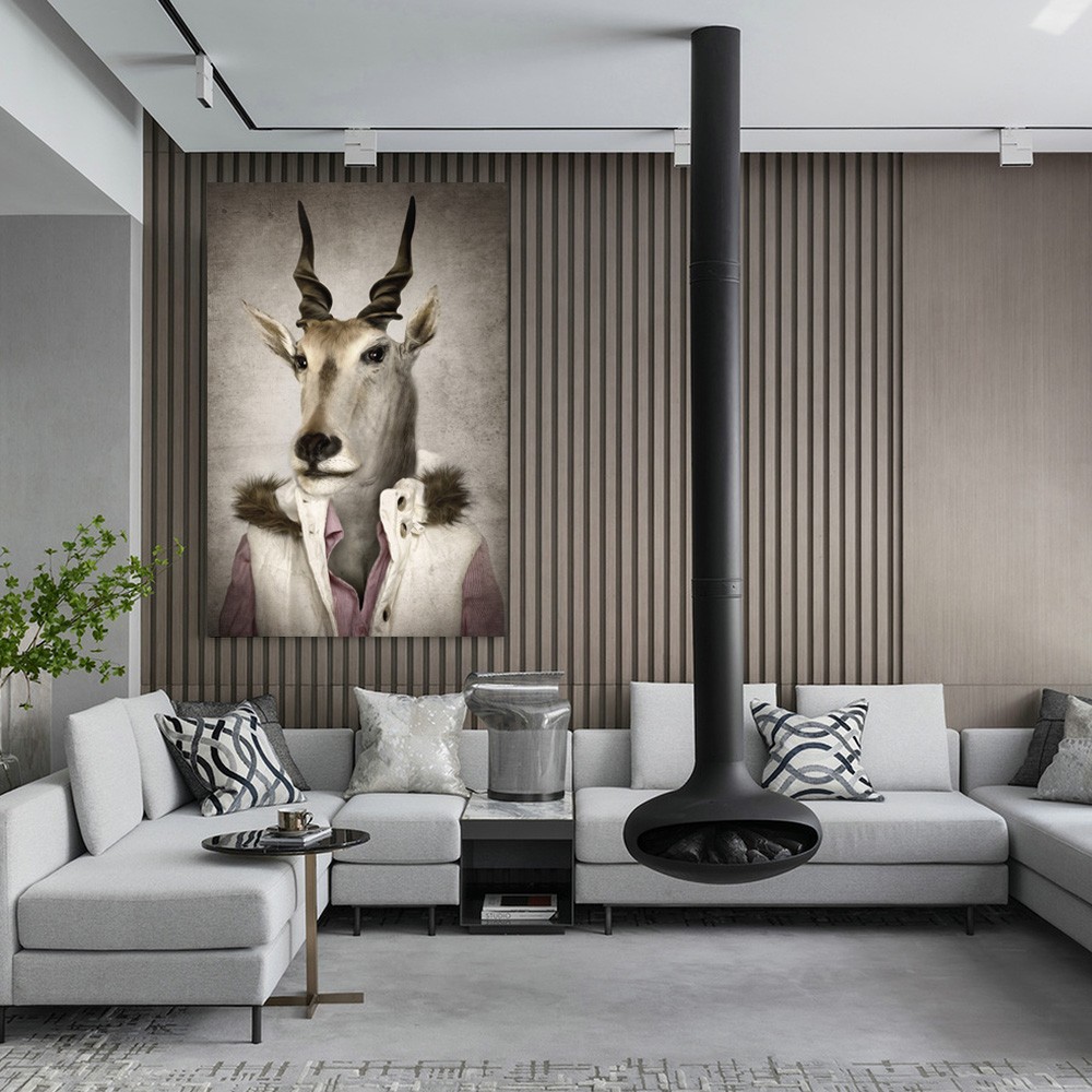 Kostümlü Antilop Modern Duvar Tablosu