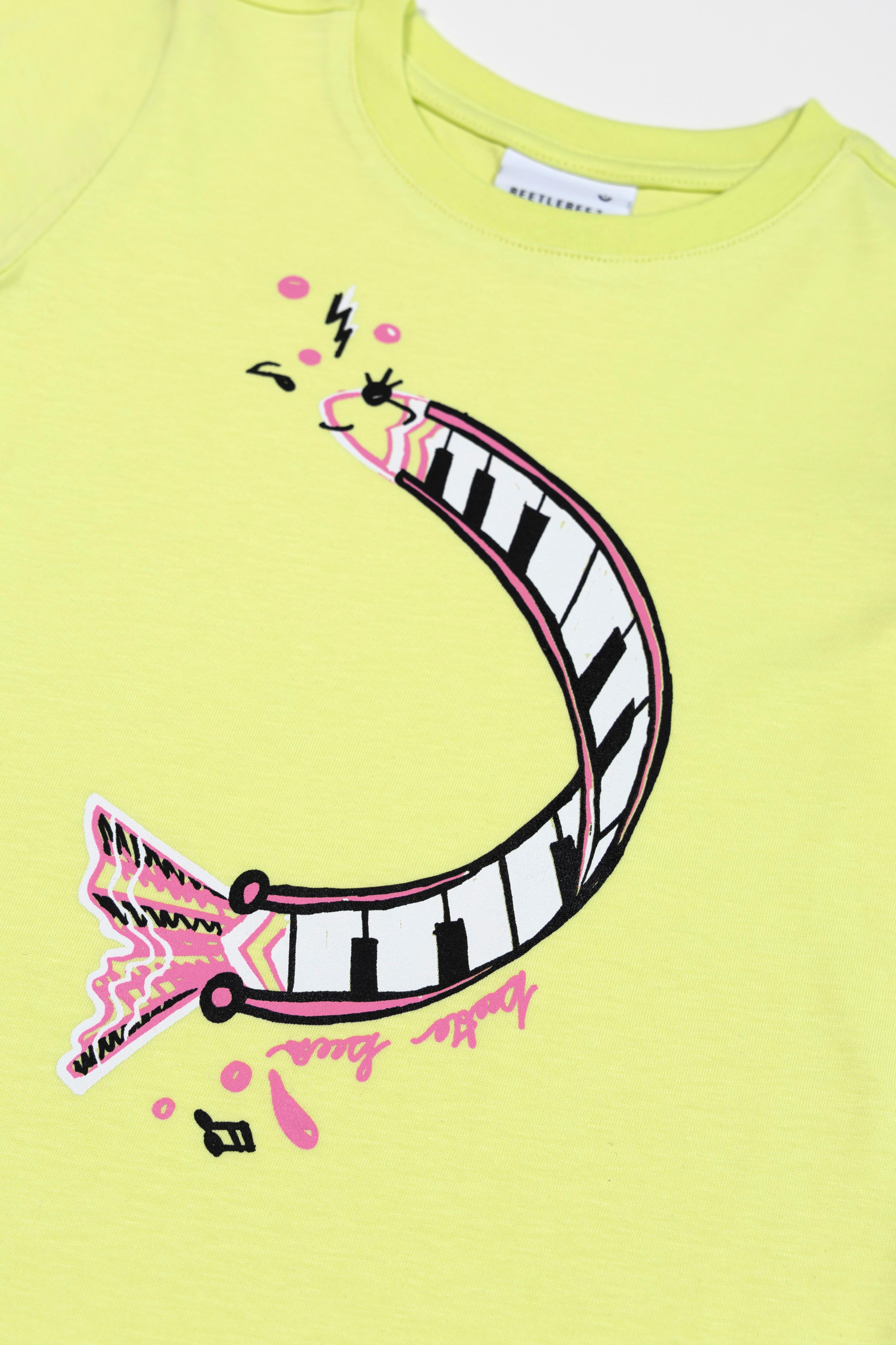 Piano Fish Dress_Lime