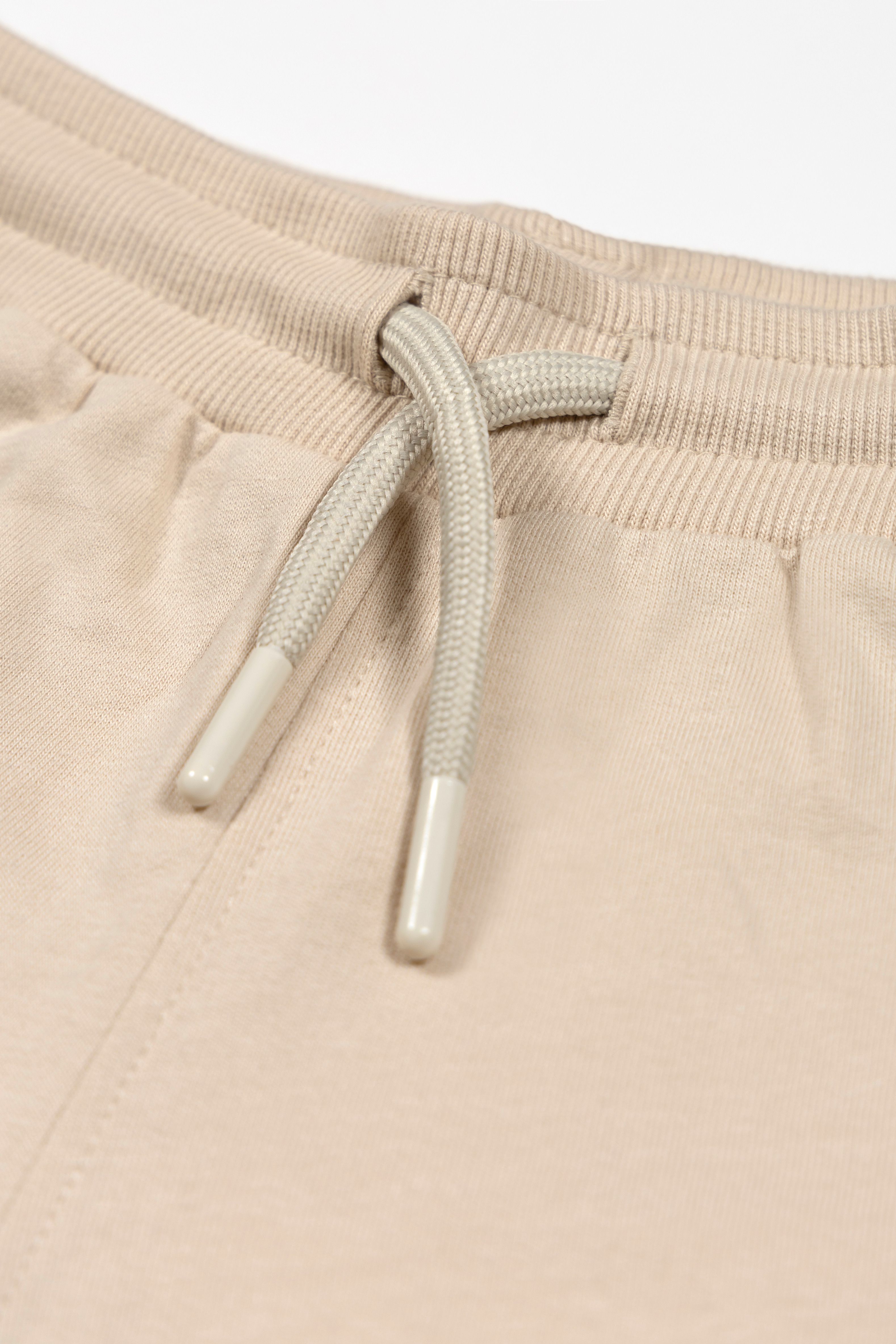 Retro Shorts - Beige with Orange Trim