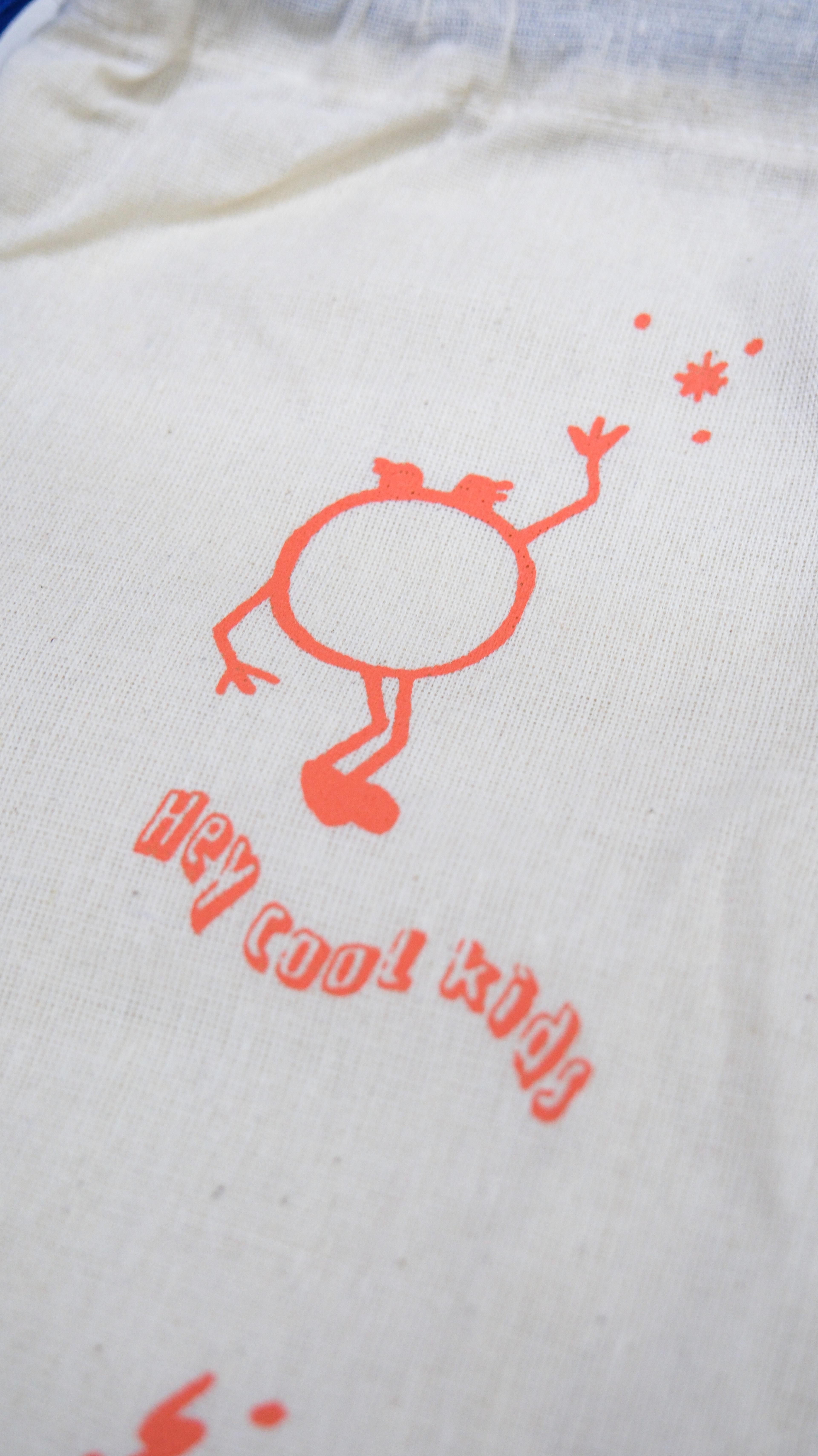 Fun Printed Toy Bag - Red Drawstring