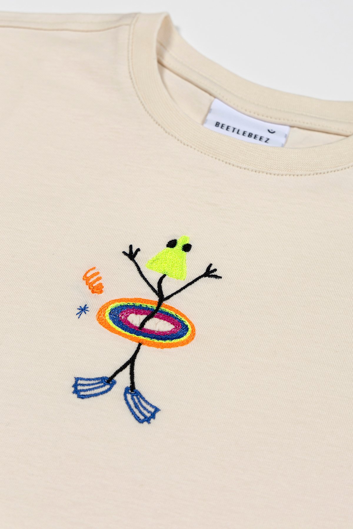 Hula Hoop Diving Oversize T-Shirt_Ecru