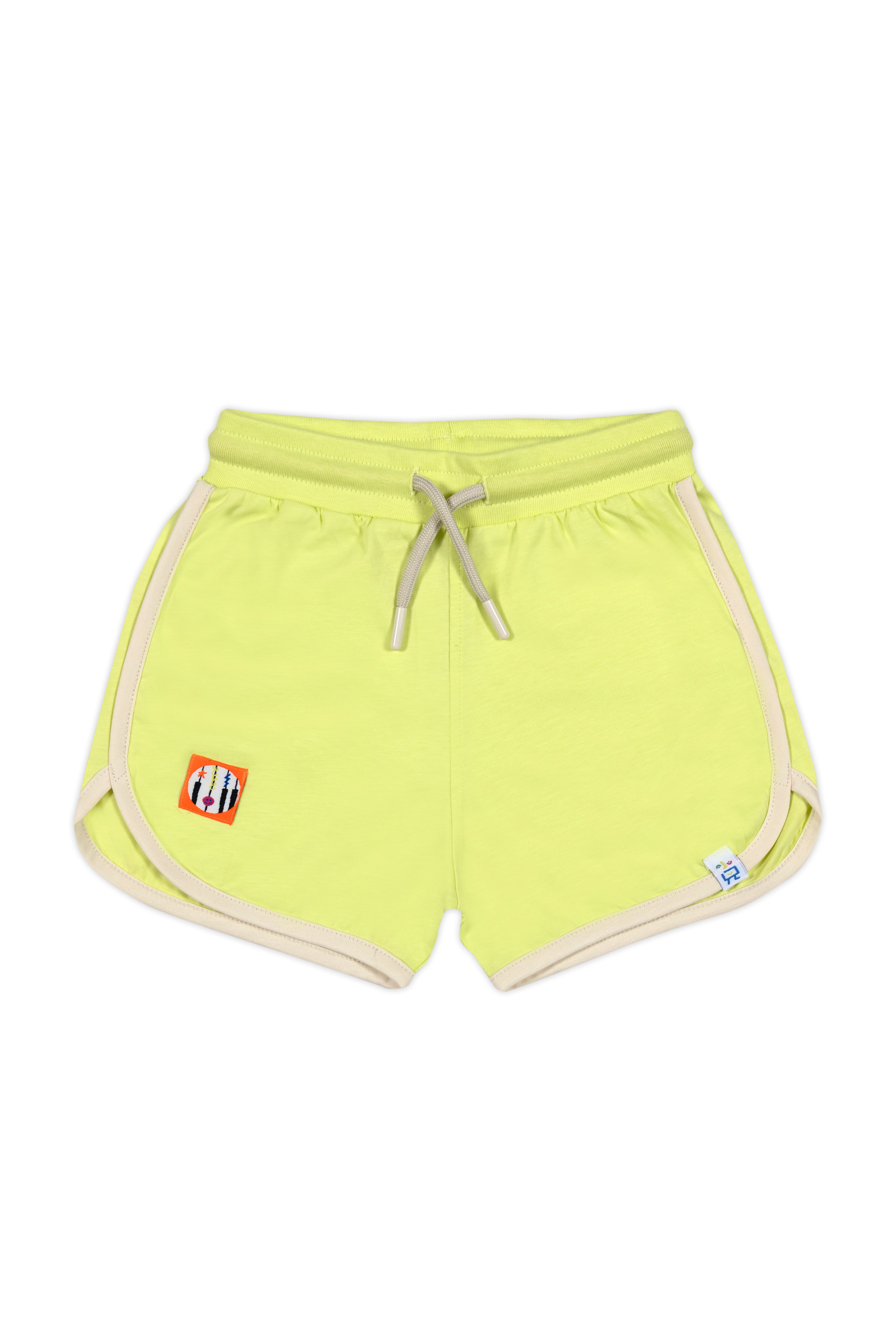 Retro Shorts - Lime with Ecru Trim