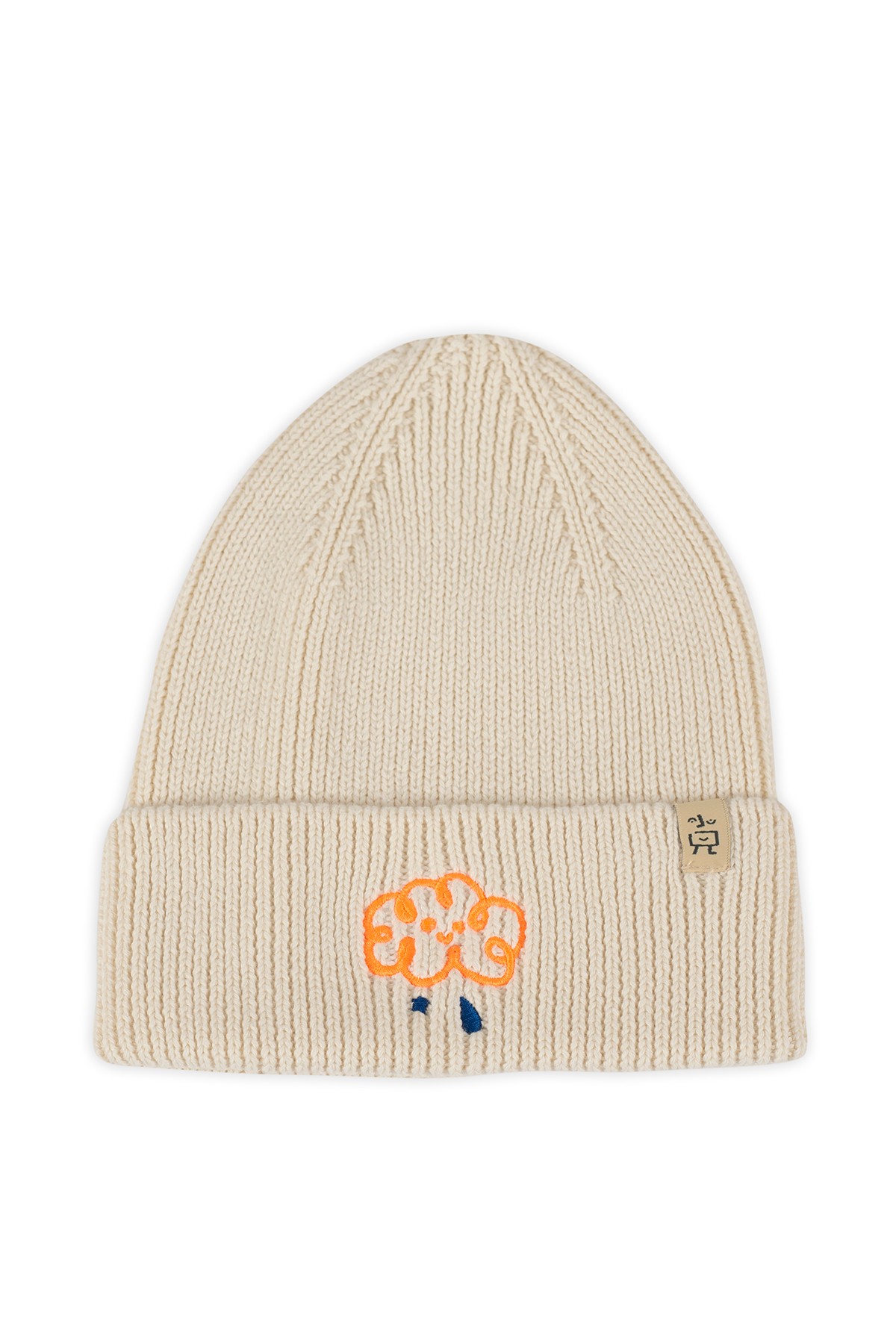 Orange Cloud Beanie - Beige