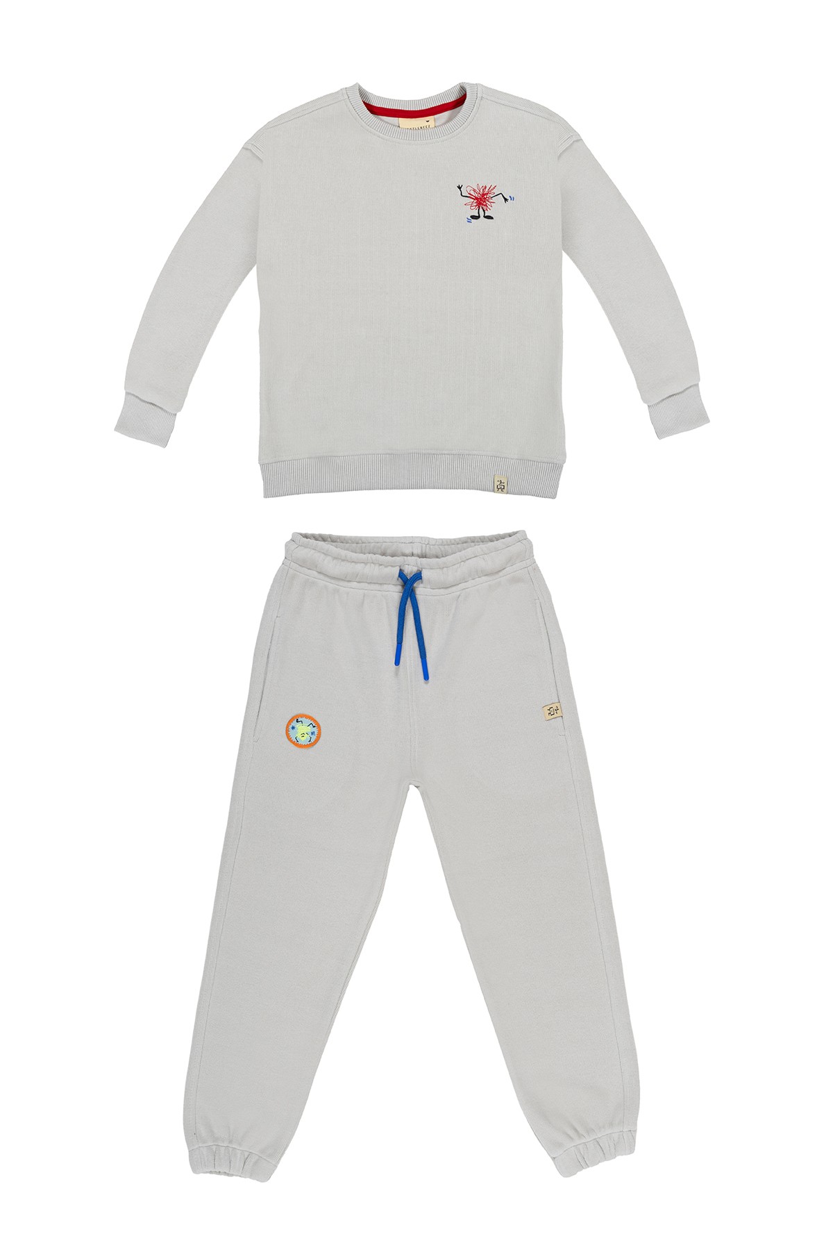 Funny Scribble Tracksuit - Light Gray