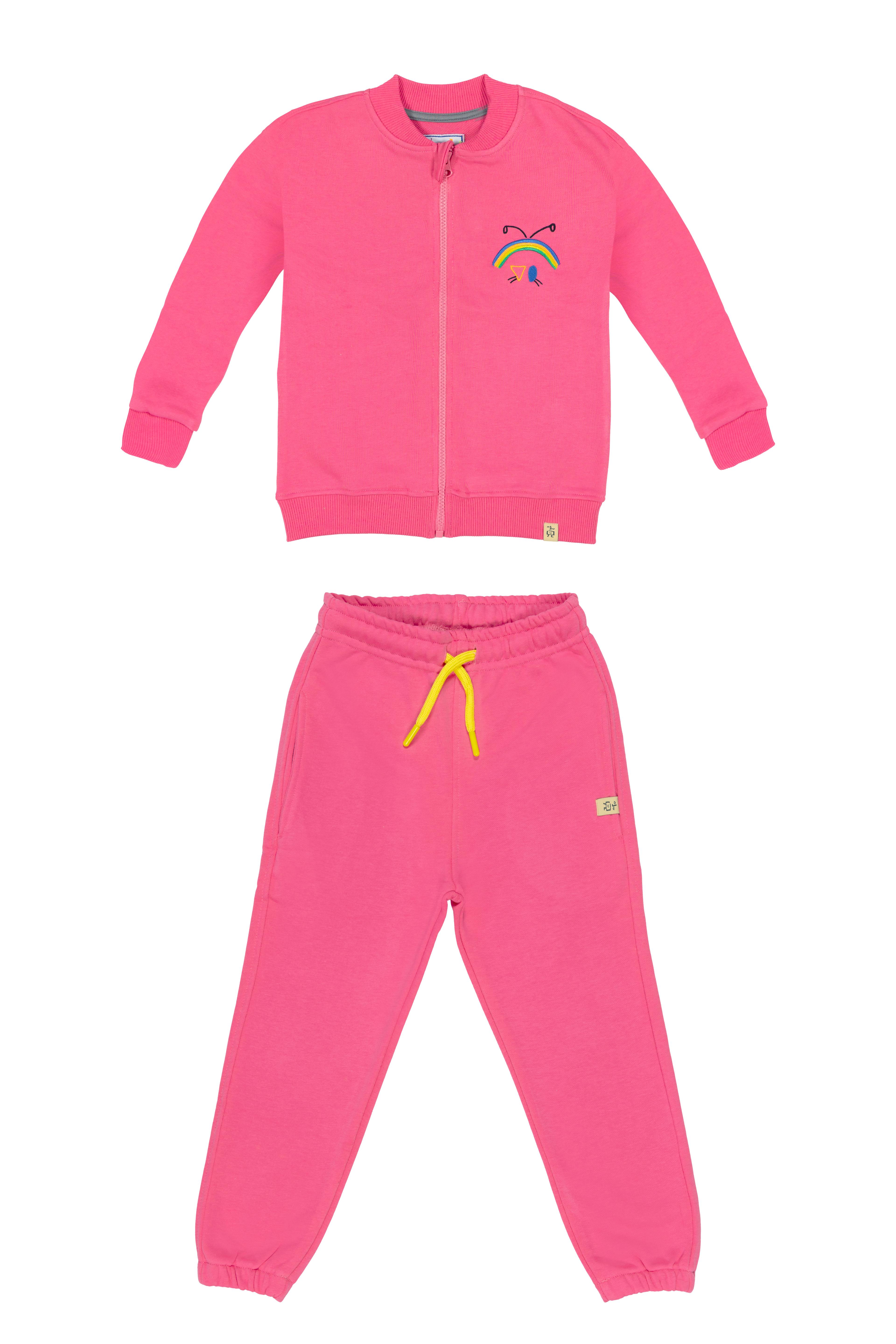 Up And Down Zipped Set - Pink