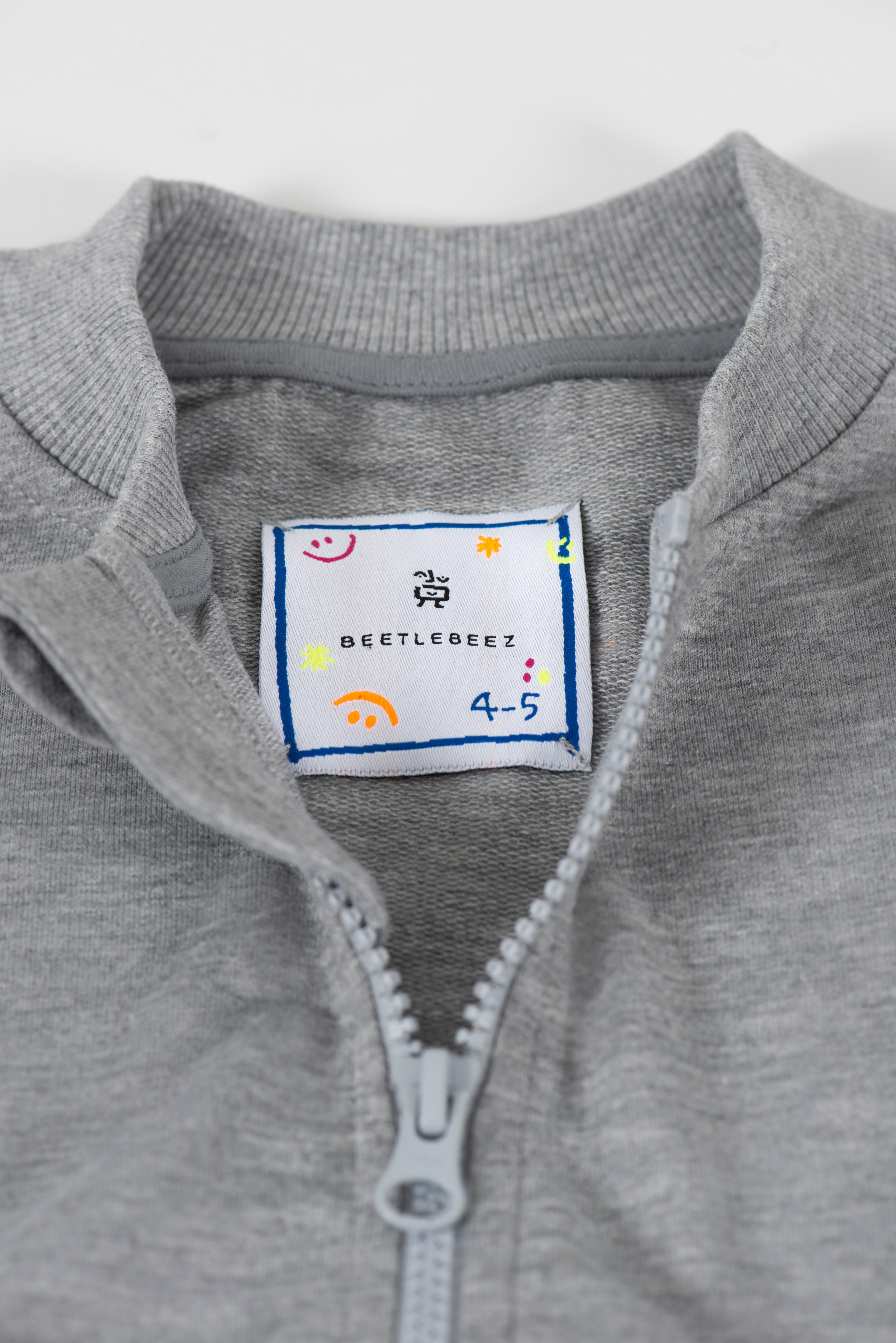 Happy Sun Zipped Sweatshirt - Gray