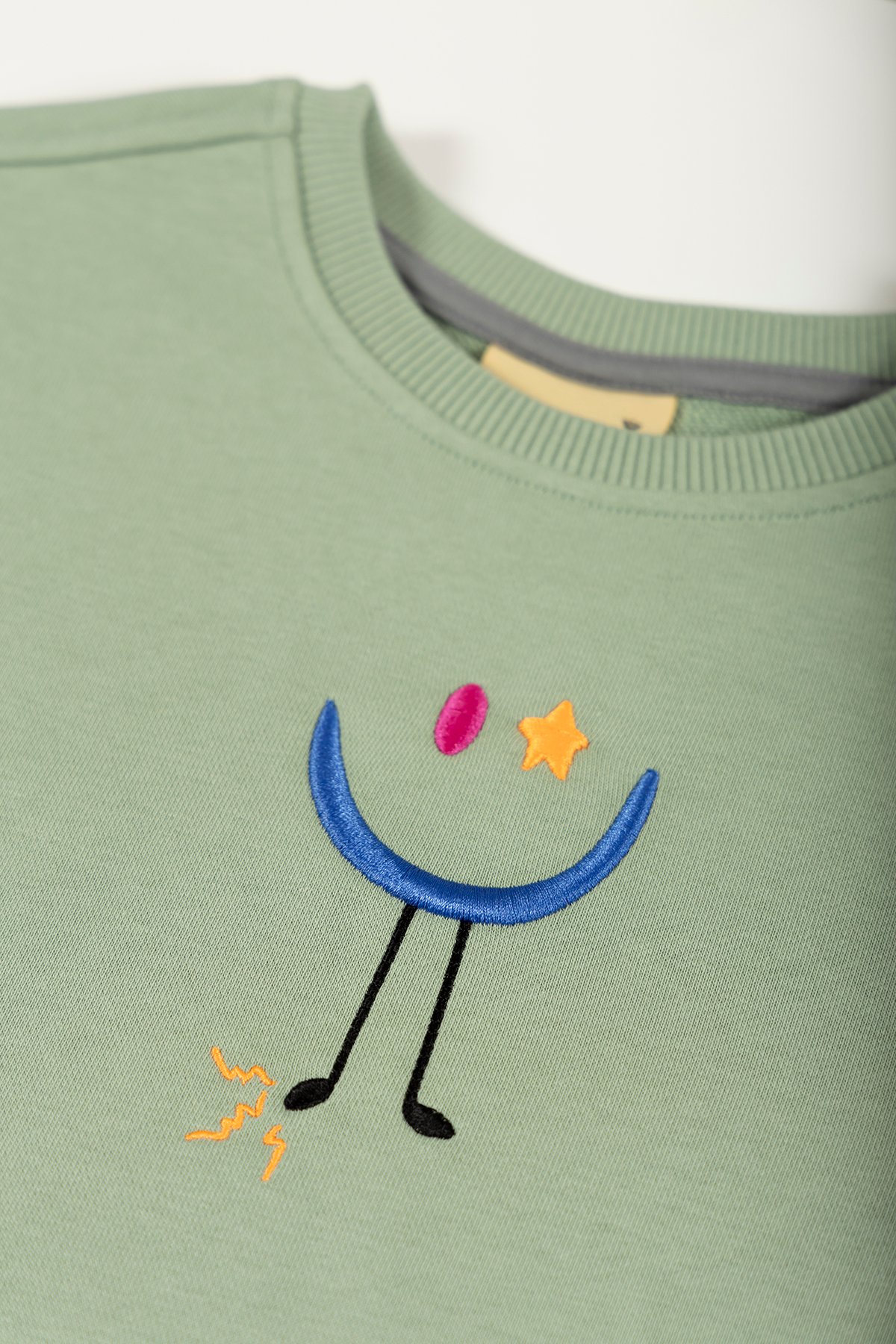 Dreamy Smile Sweatshirt - Mint