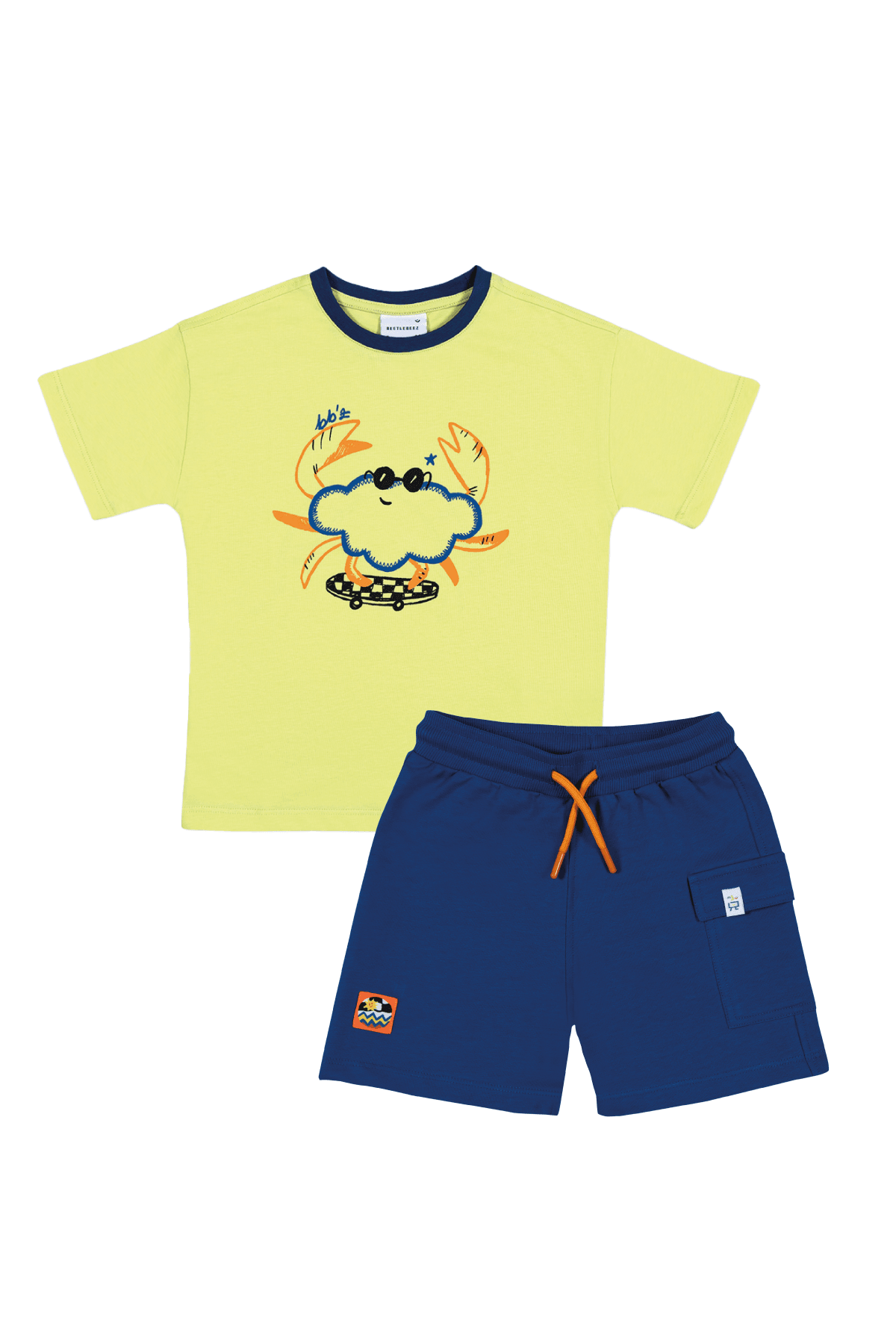 Cool Funny Crab Oversize T-Shirt ve Kargo Şort Set