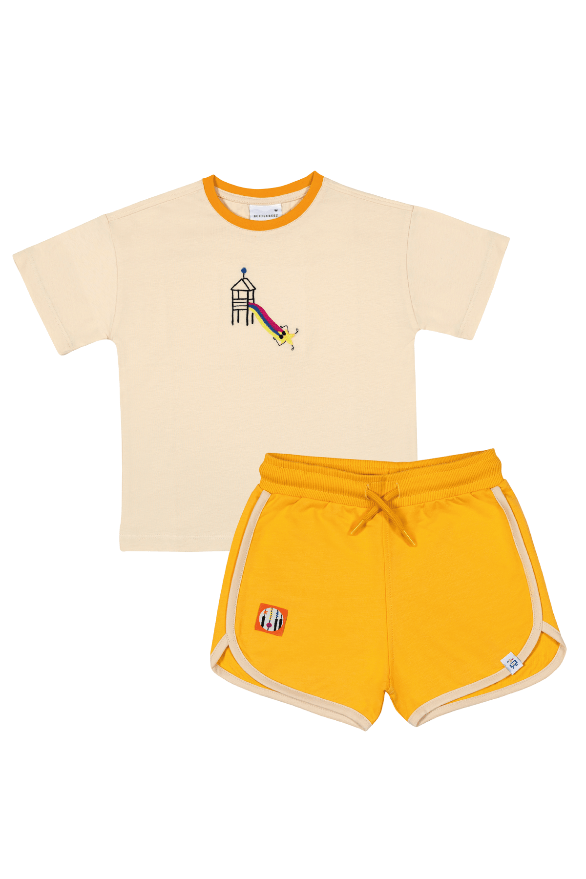 Playful Star Oversize T-Shirt ve Retro Şort Set