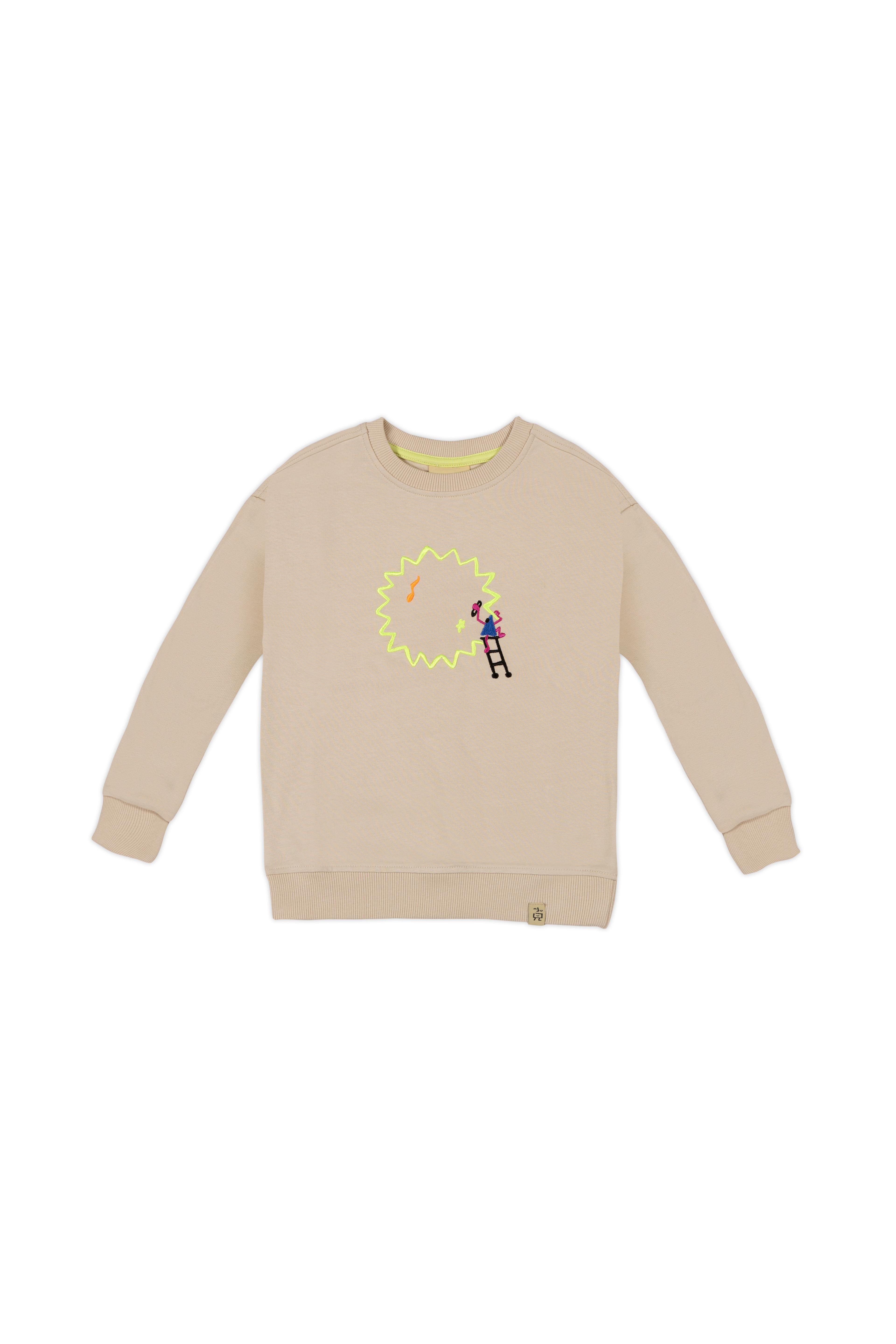 Climb for Fun Sweatshirt Set - Beige