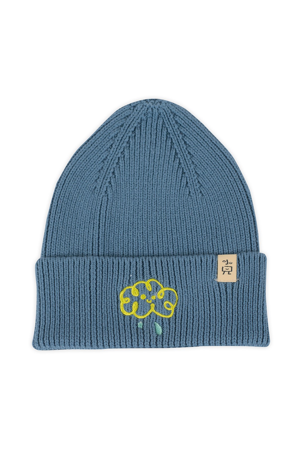 Yellow Cloud Beanie - Blue