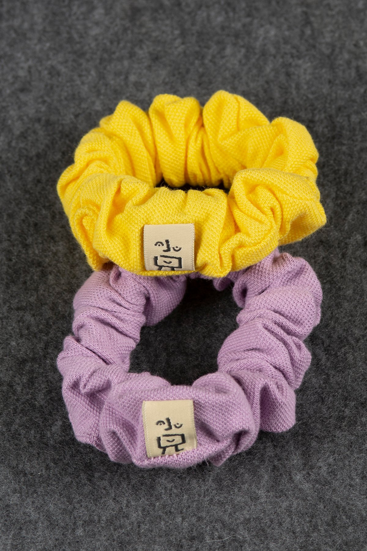 Purple - Yellow Scrunchies
