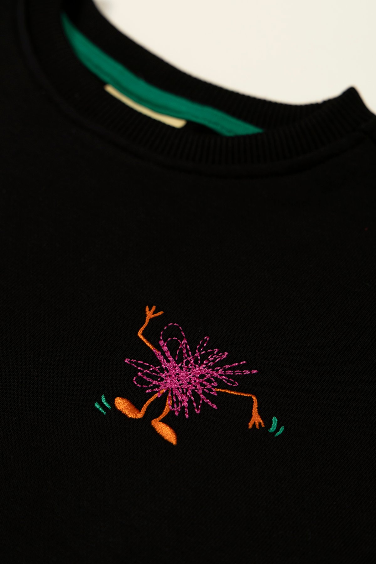 Funny Pink Monster Sweatshirt - Siyah