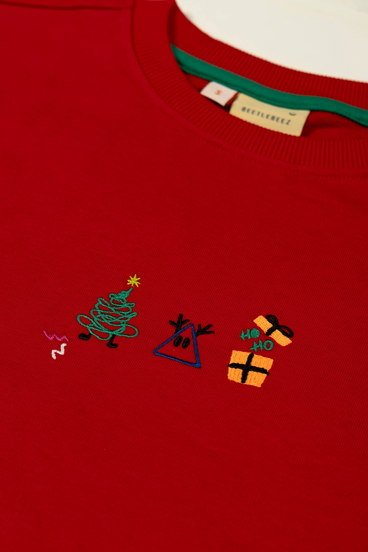 Happy Deer Year Yetişkin Sweatshirt - Kırmızı