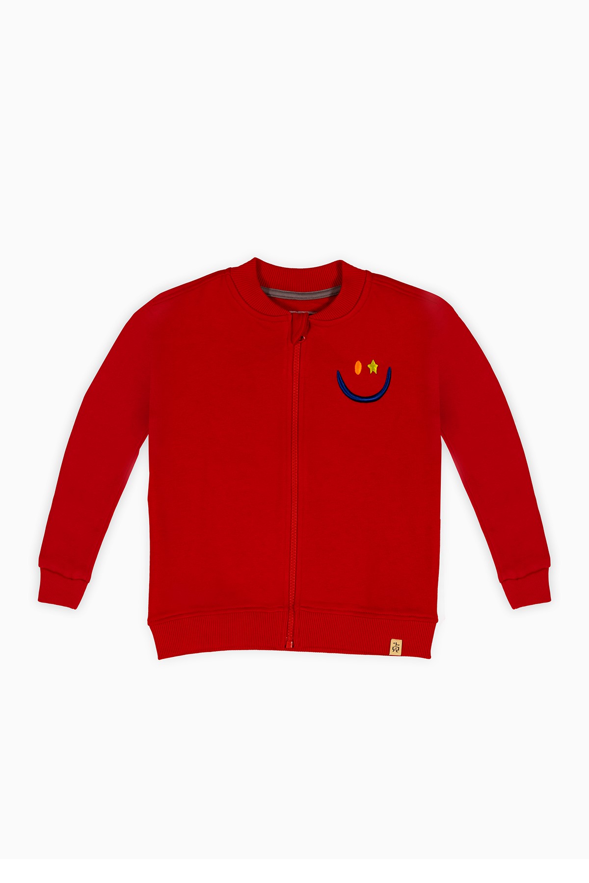 Giggle Zipped Sweatshirt - Red