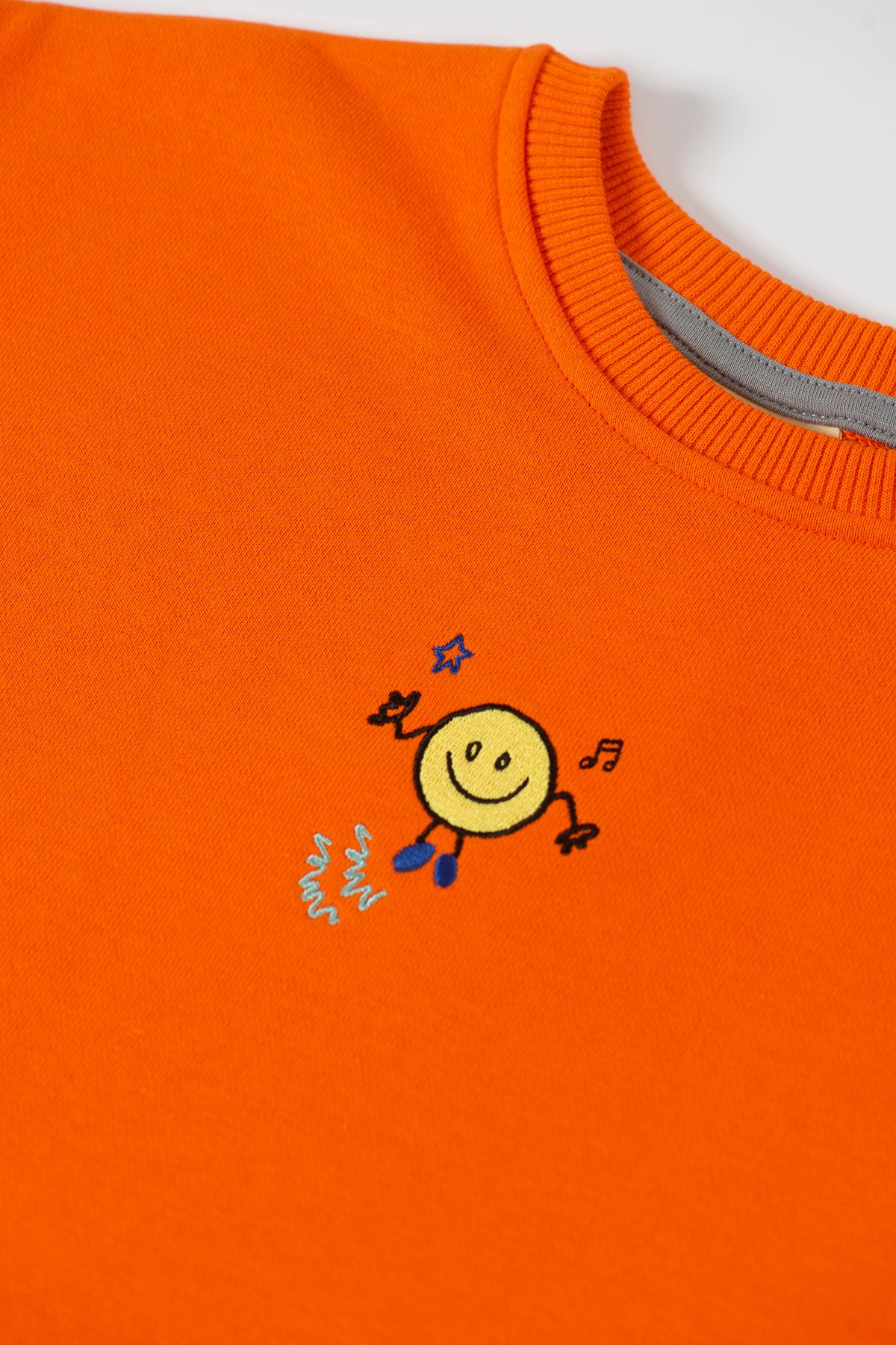 Orange Smiley Sweatshirt Pair - Orange