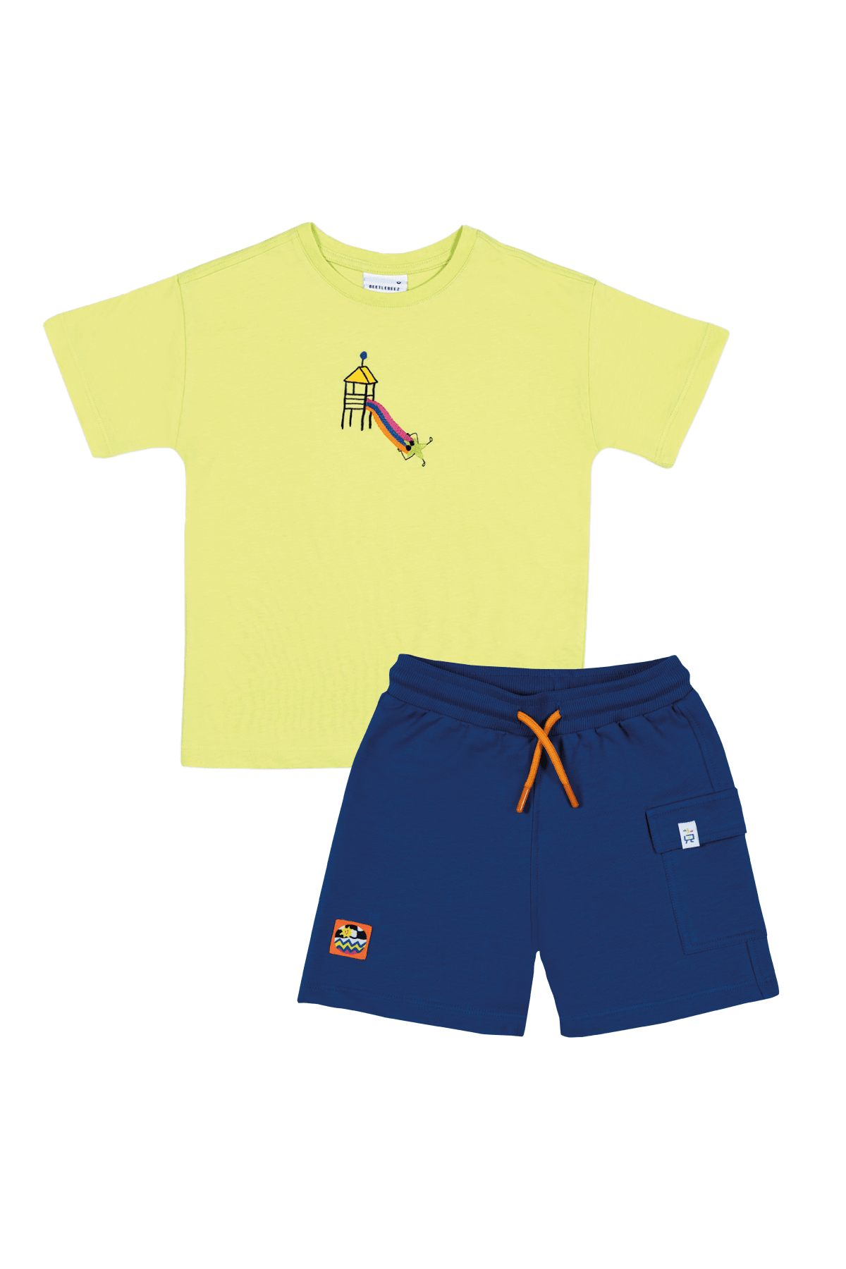 Sliding Star Oversize T-Shirt ve Kargo Şort Set