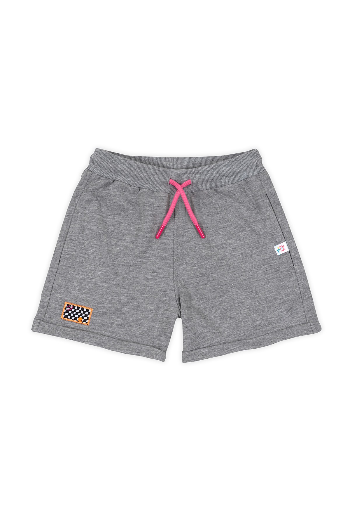 Basic Pleated Short - Gray (Pink Cord)