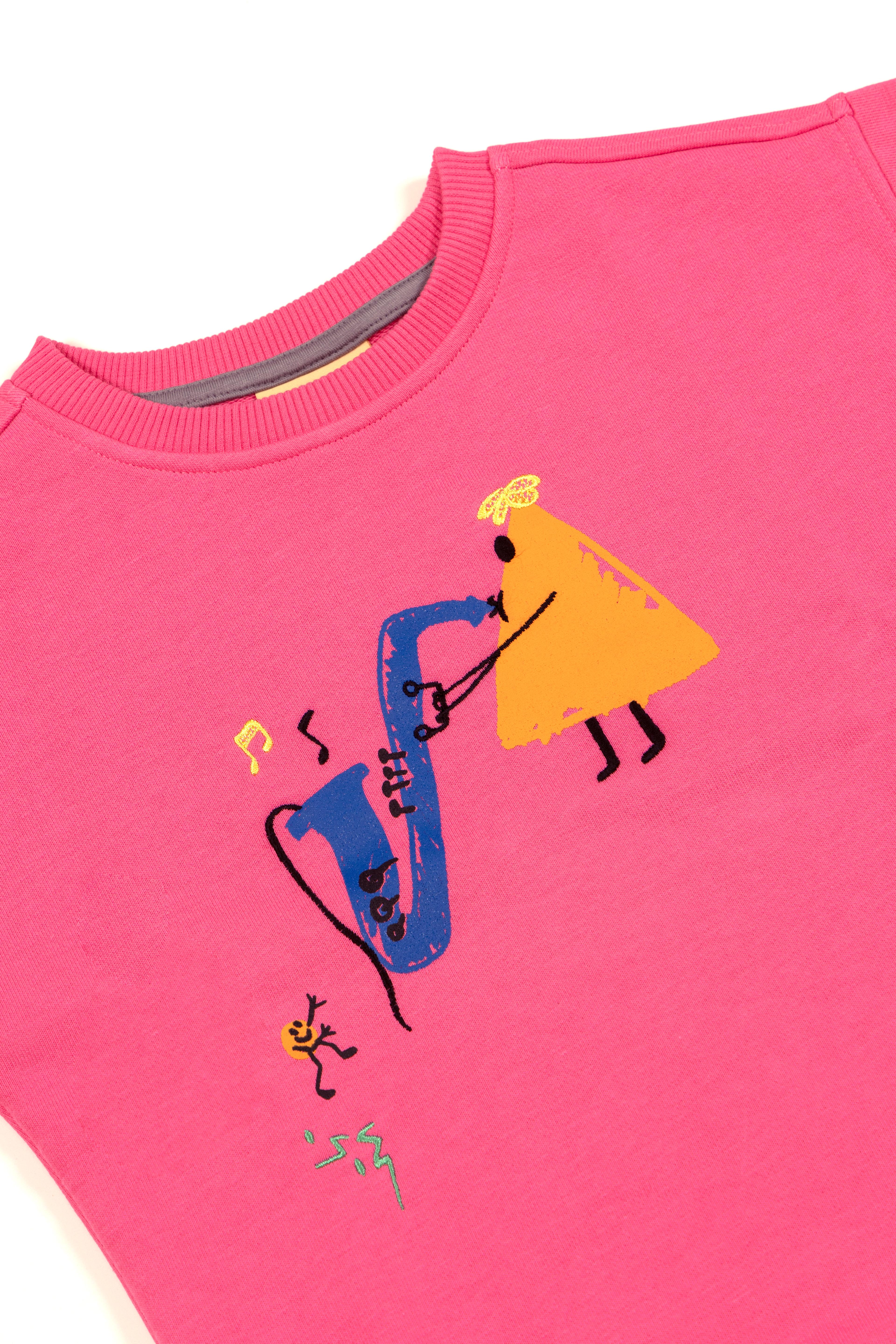 Musician Triangle Sweatshirt - Pink