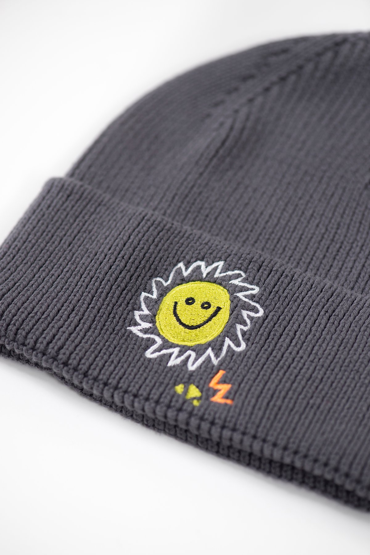 Happy Sun Beanie - Grey